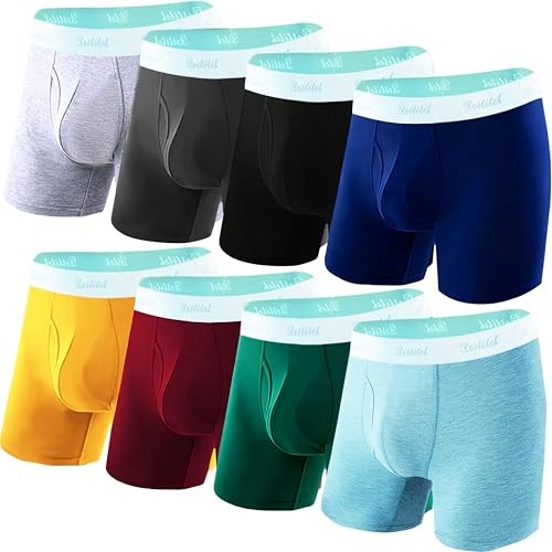 Mens underwear Upgrade bamboo boxer briefs Breathable,cool Medium 6clours 8pack