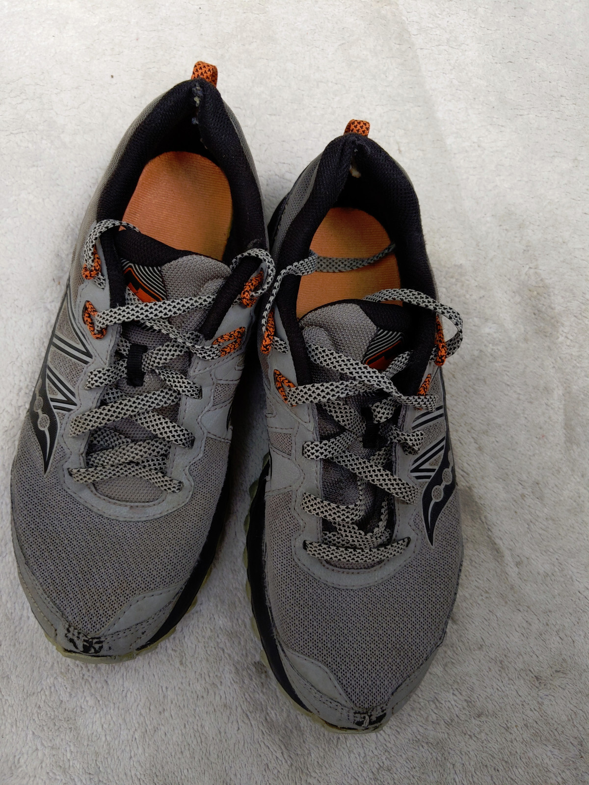 Saucony Excursion Tr14 Mens 8 41 Gray Orange Trail Running Shoe Jogging S20586