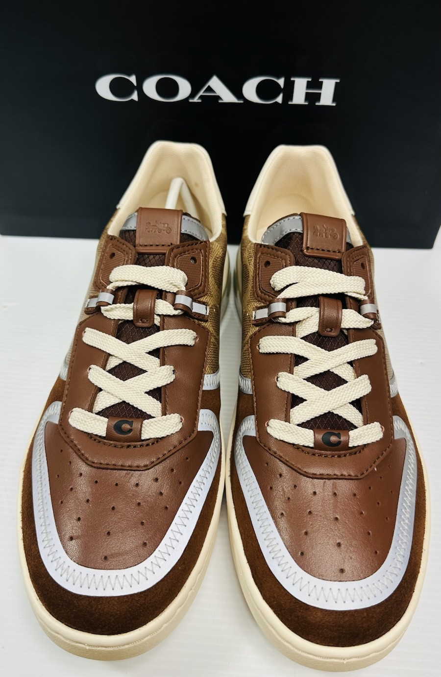 Coach Men’s Citysole Court Sneaker Brown CC Monogram Size 10