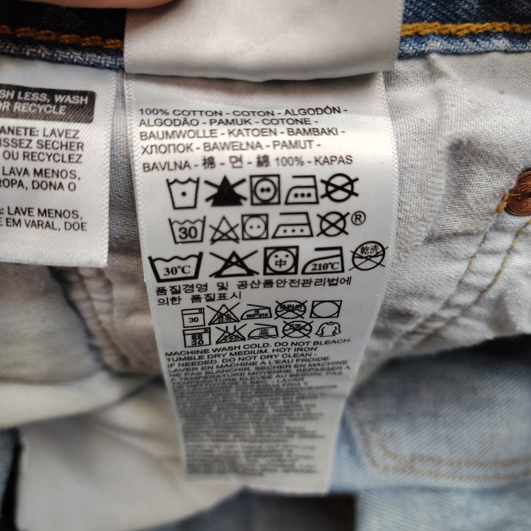 Levis Jeans 501 Mens 50×30 Button Fly Straight Leg Blue Denim Med Wash Work