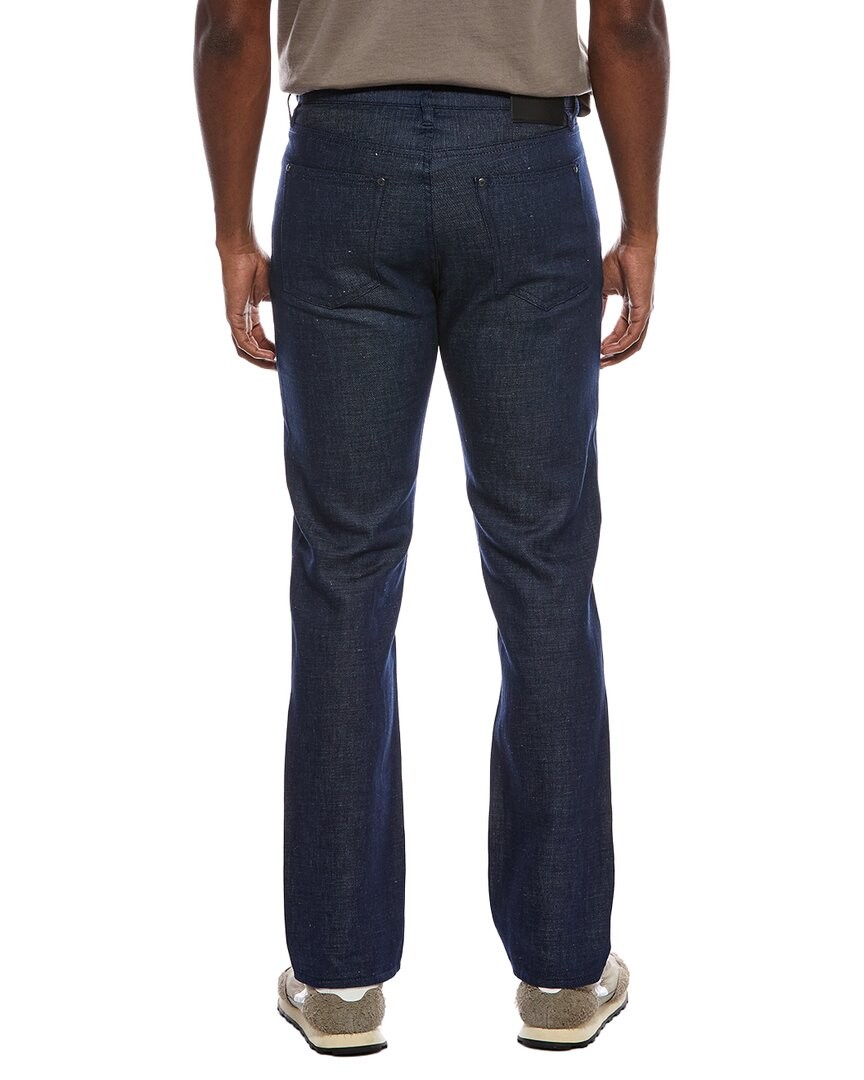John Varvatos Regular Linen-Blend Dark Wash Jean Men’s