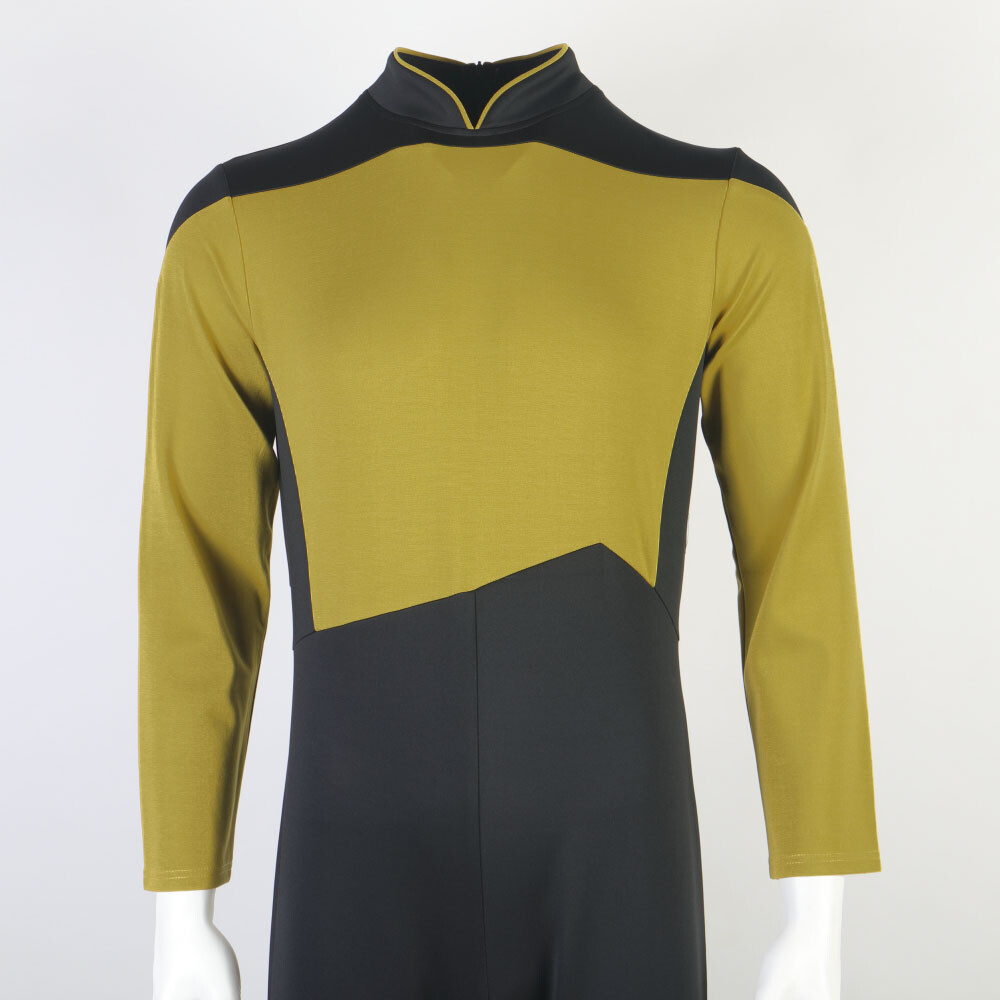 For The Next Generation Picard Red Jumpsuit TNG Data Gold Blue Uniform Costume