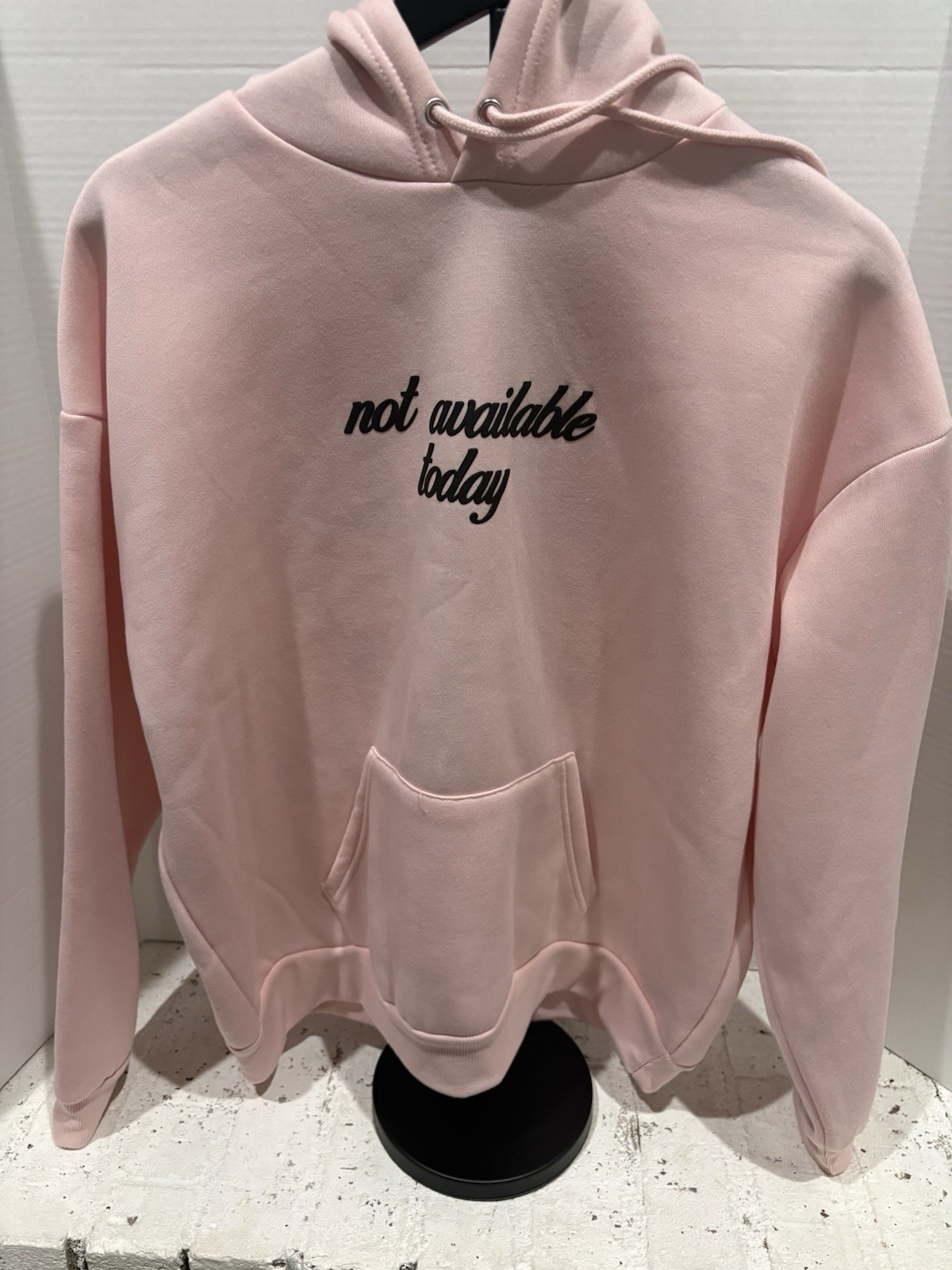 And Other Stories Pink Graphic Hoodie Medium My Face Is Not Available Today