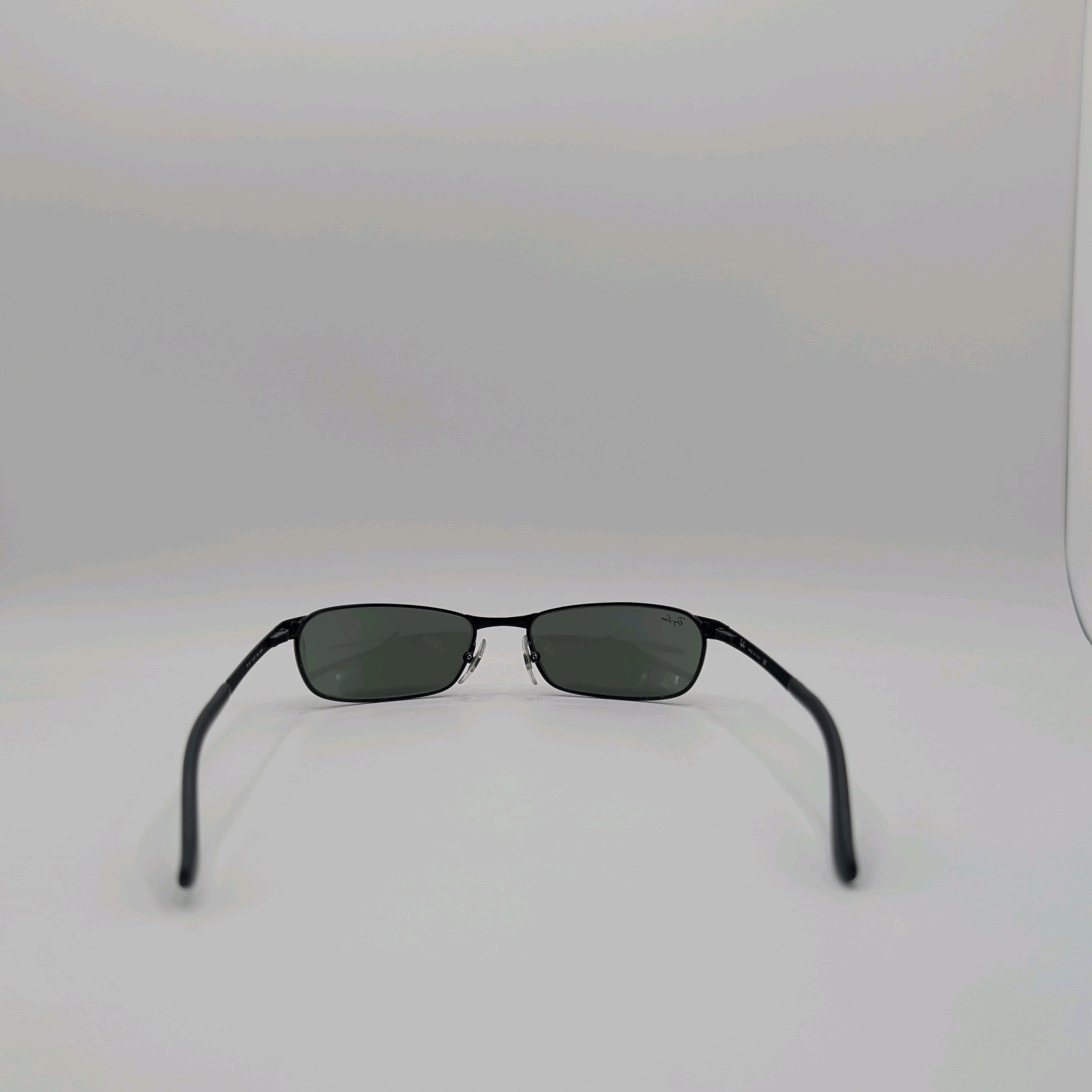 Vintage Ray-Ban RB3190 FLIGHT 006 Black Rectangle Sunglasses 58mm Italy