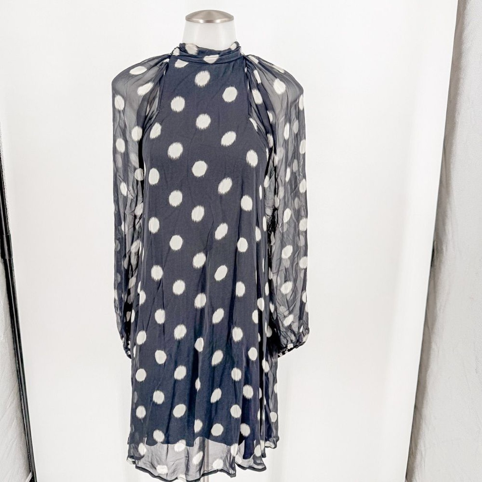 Maeve Long Sleeve Sheer Mini Dress