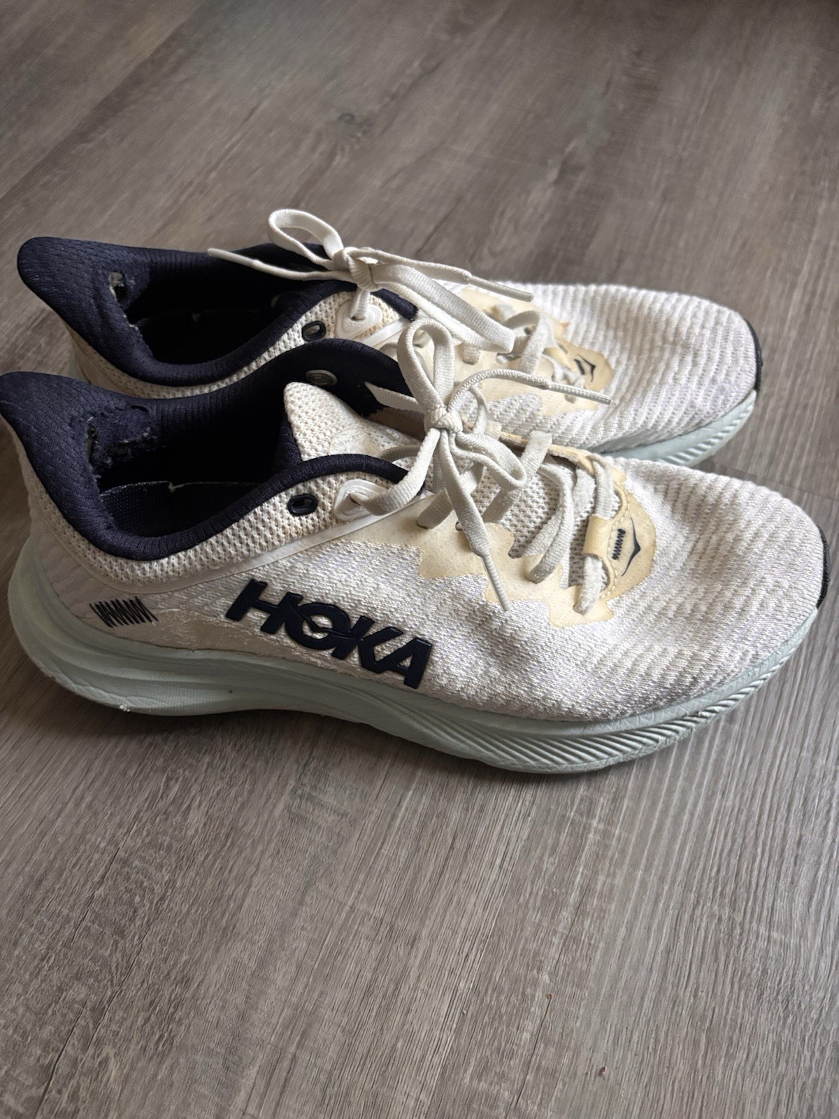 Hoka One One Solimar Blanc De Blanc Blue Glass Womens Size 7B