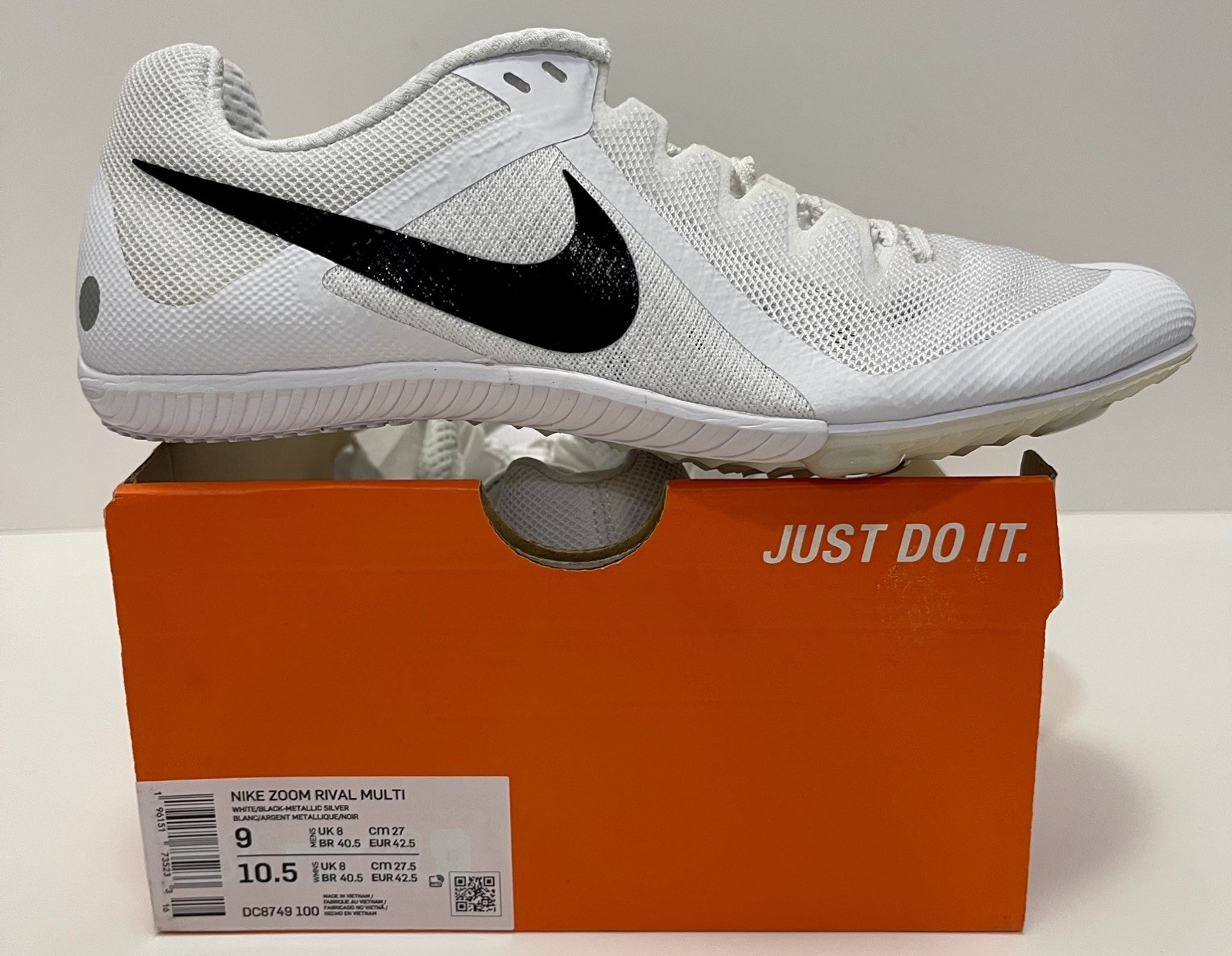 Nike Zoom Rival Multi Track Spikes DC8749-100 Men 9 Women 10.5