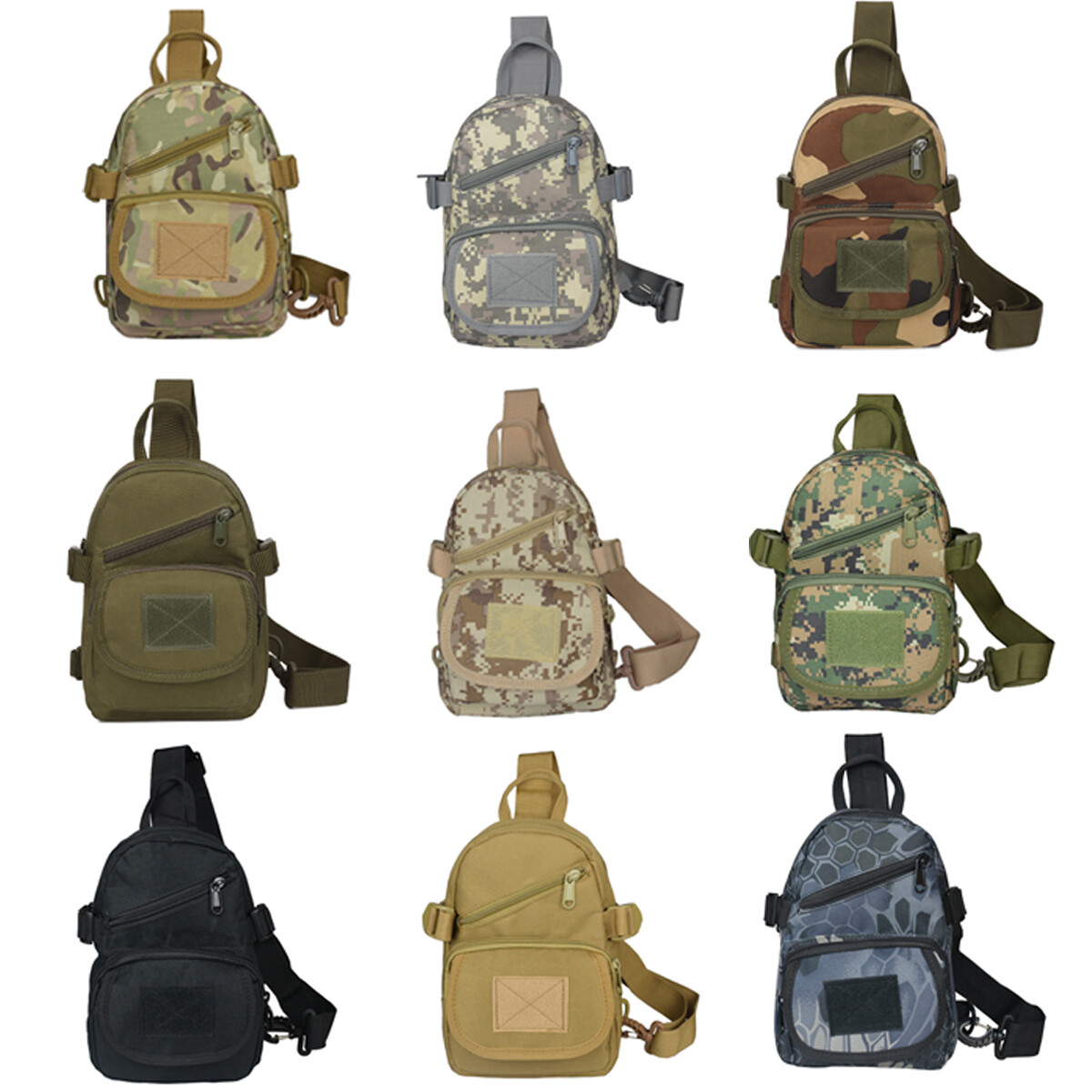 Tactical Small Molle Sling Backpack Chest Military Shoulder Bag Crossbody Pack