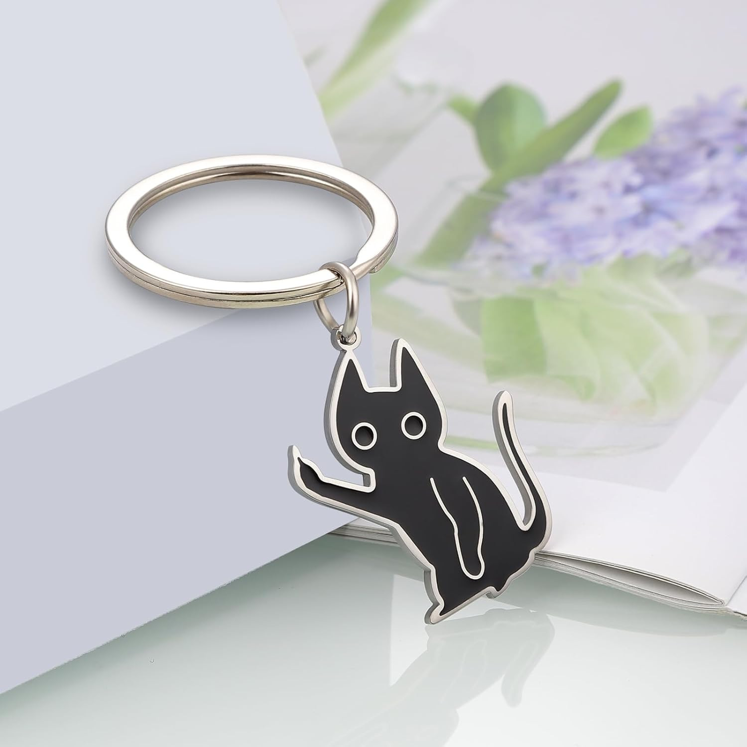Cat Key Chain, Cute Keychain for Women Cool Stuff Decor Cat Keychain Gifts for C