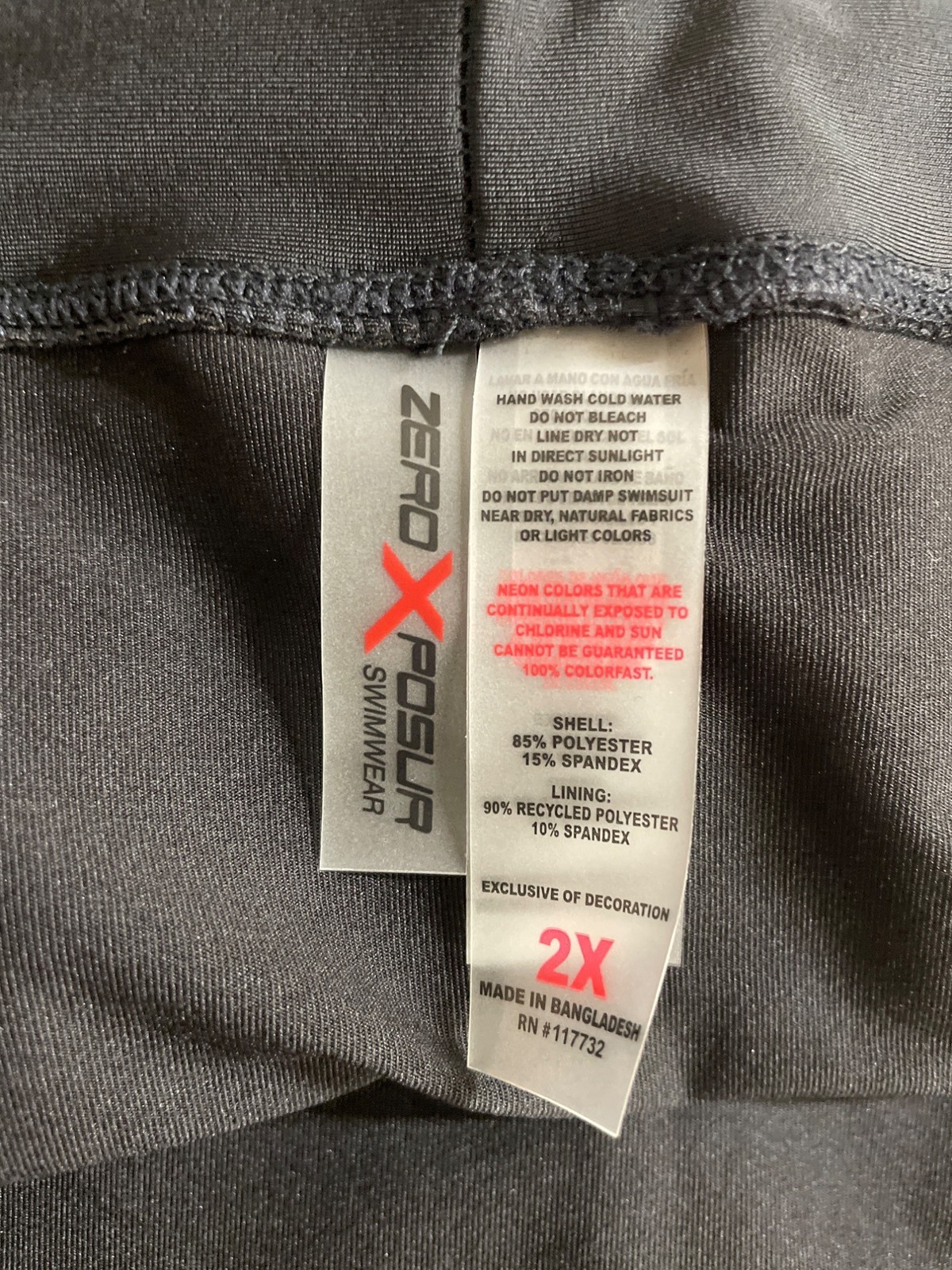 Zeroxposur Womens Size 2X Black Swim Shorts