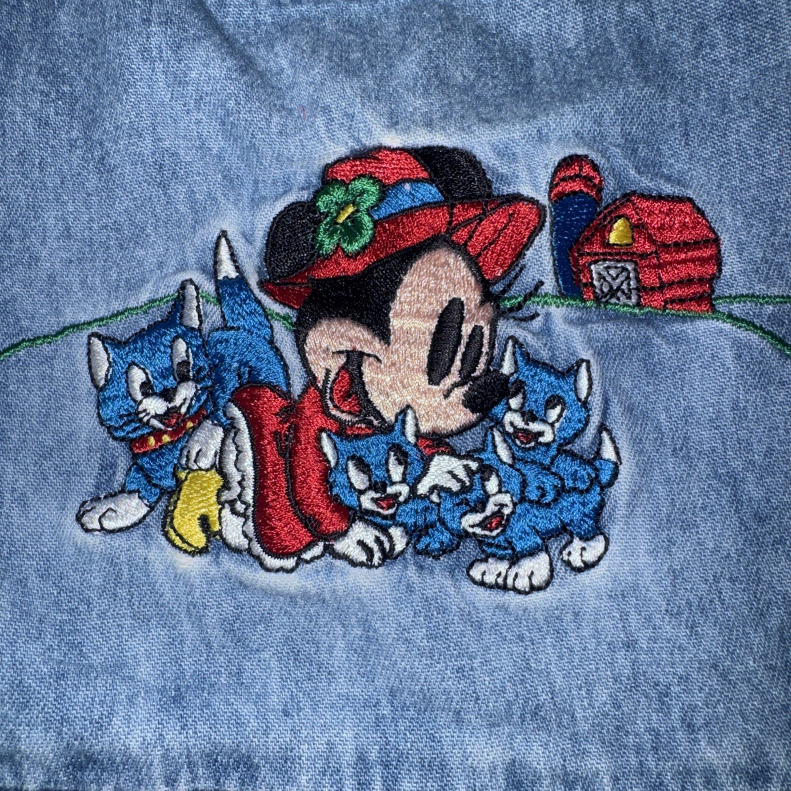Vintage Minnie Denim Romper 6 Month