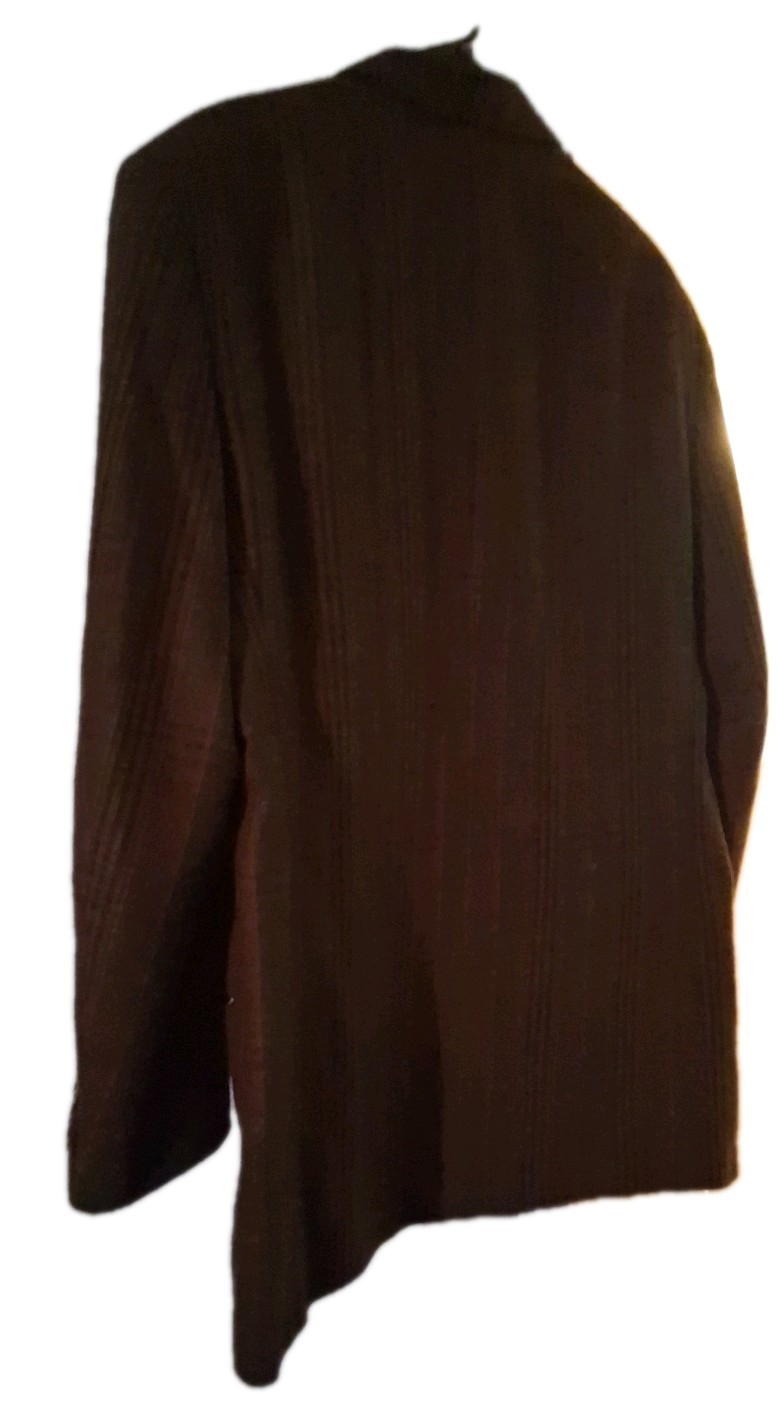 Men’s Vintage Cellini 100% Wool Blazer Olive, Red, and Dark Brown Plaid 42R
