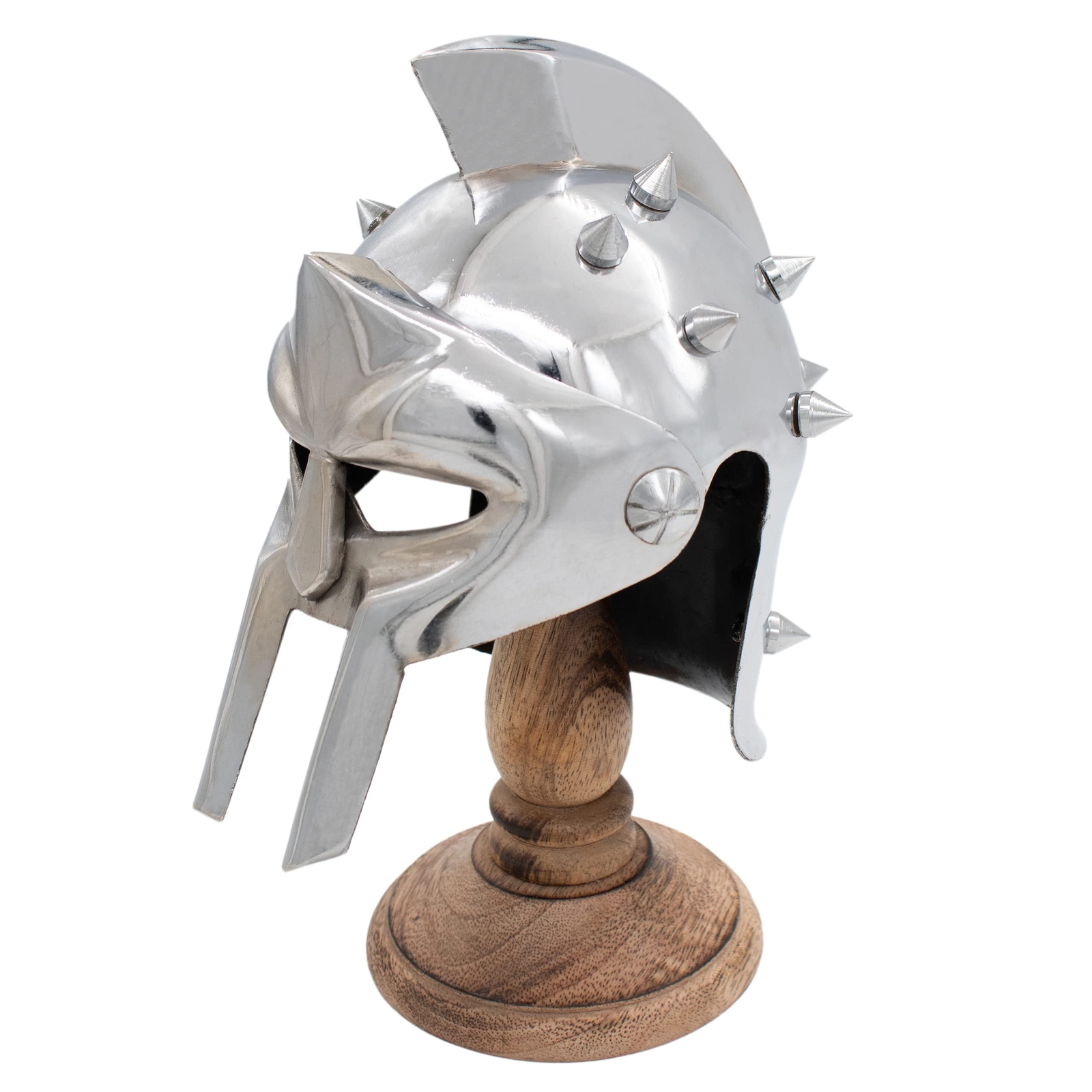 Medieval Helmet Miniature Sallet Head Guard Decor Roman Spartan Display Stand