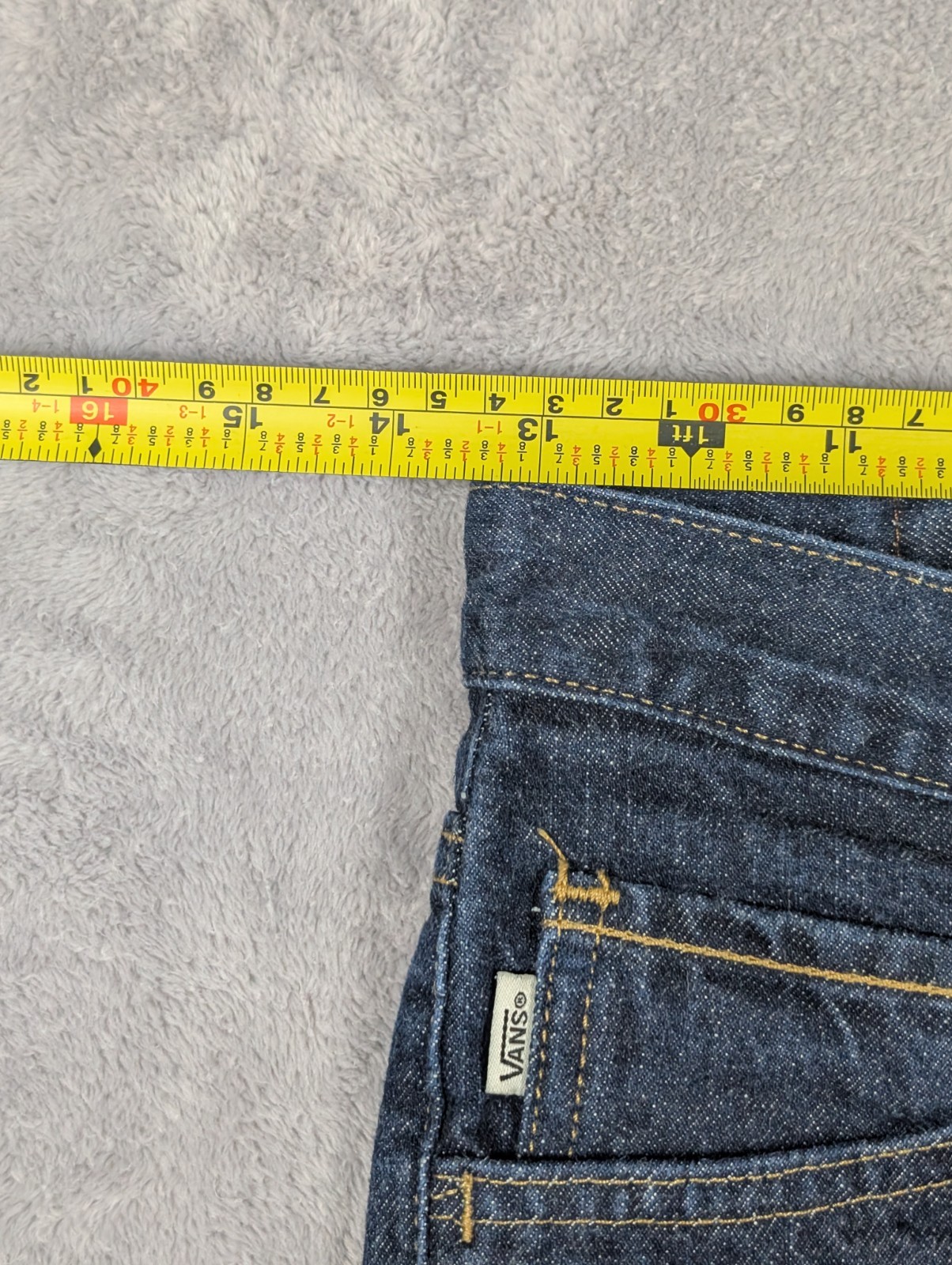 Vans V56 Standared Jeans Men 28×16 Dark Wash Straight Leg Skaterboard Y2k Skater