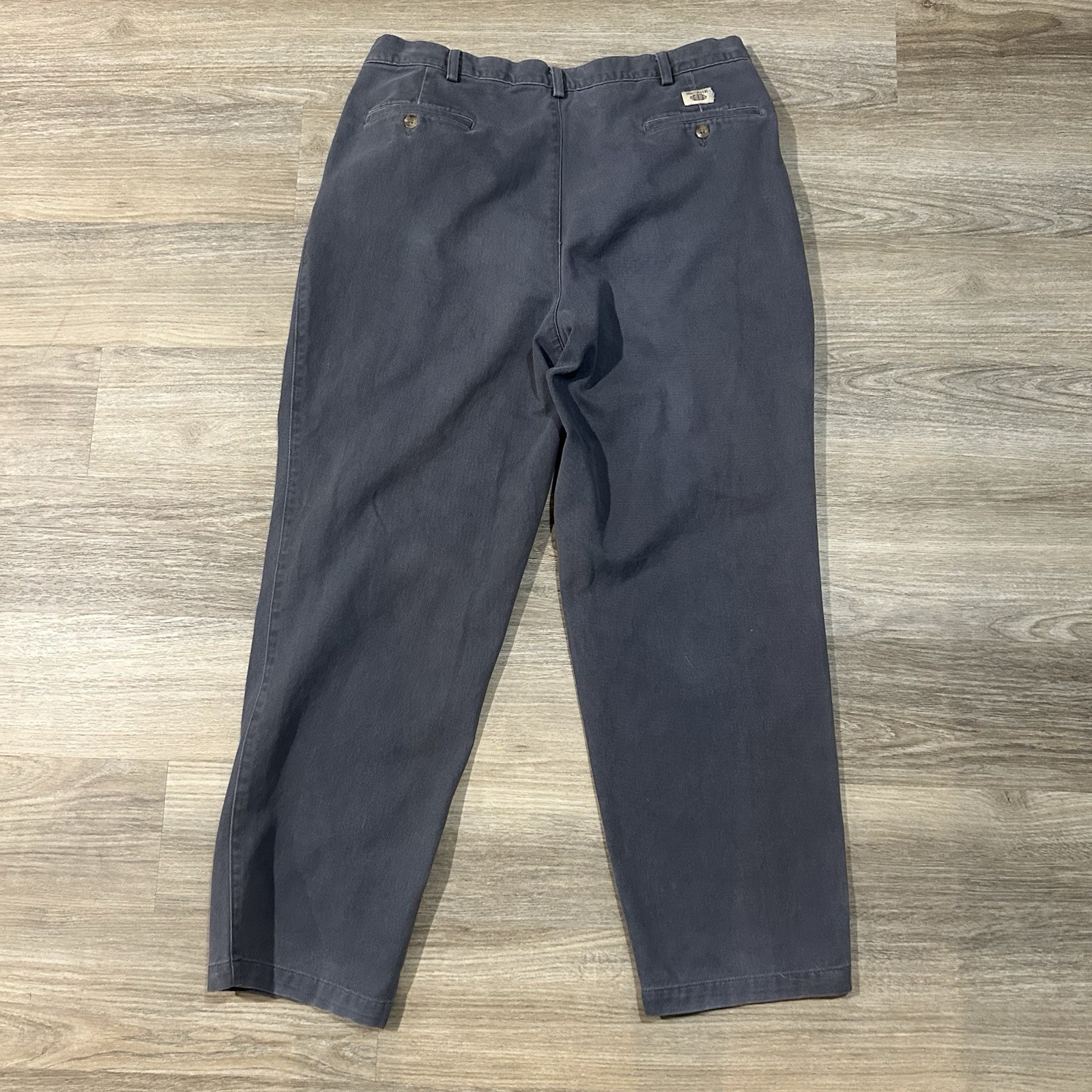 Vintage 90s Savane 38×30 Faded Navy Grey Cotton Chino Pants Mens