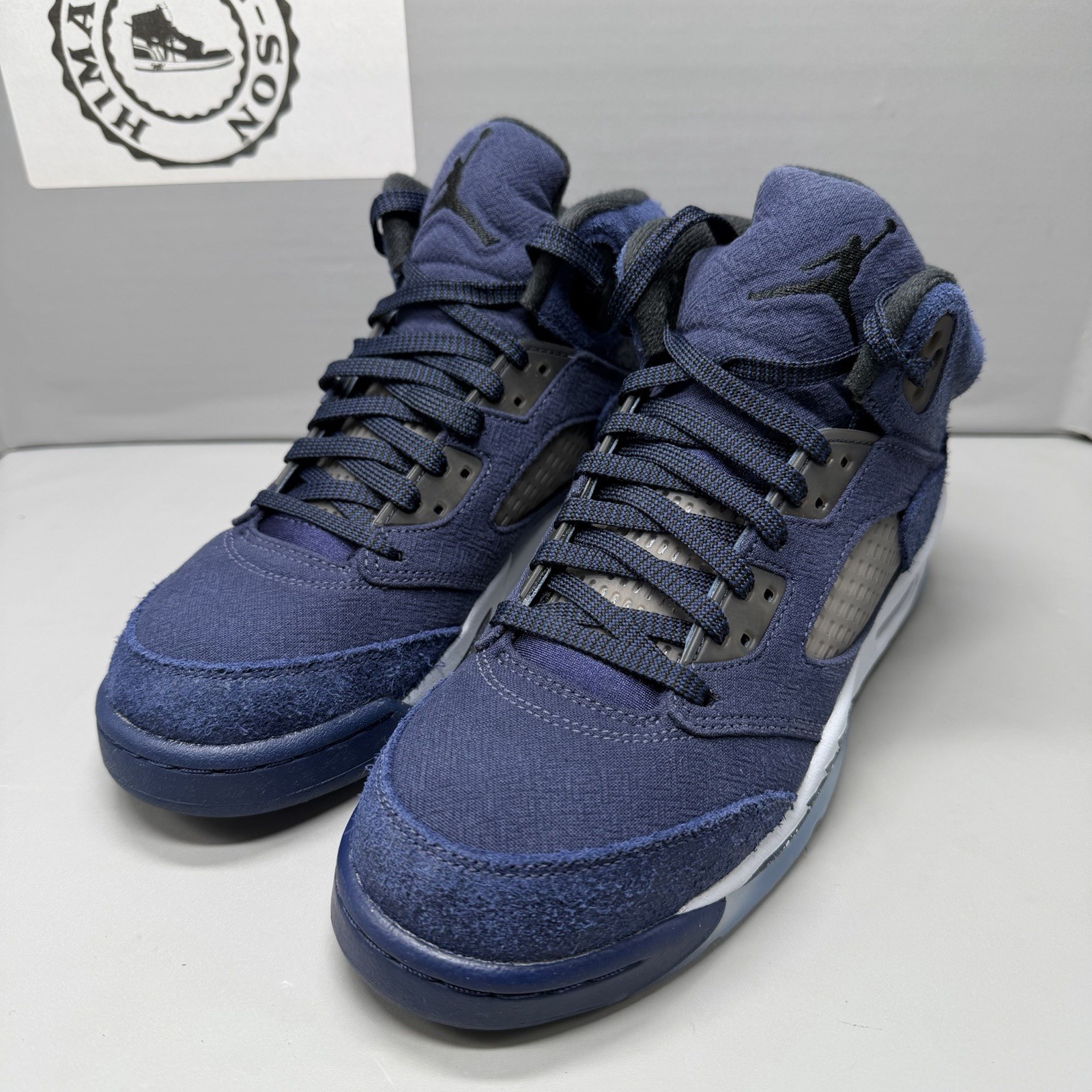 Air Jordan 5 Retro Midnight Navy Sneaker FN5452-400 Youth Sz 6Y Women 7.5 Bgrade
