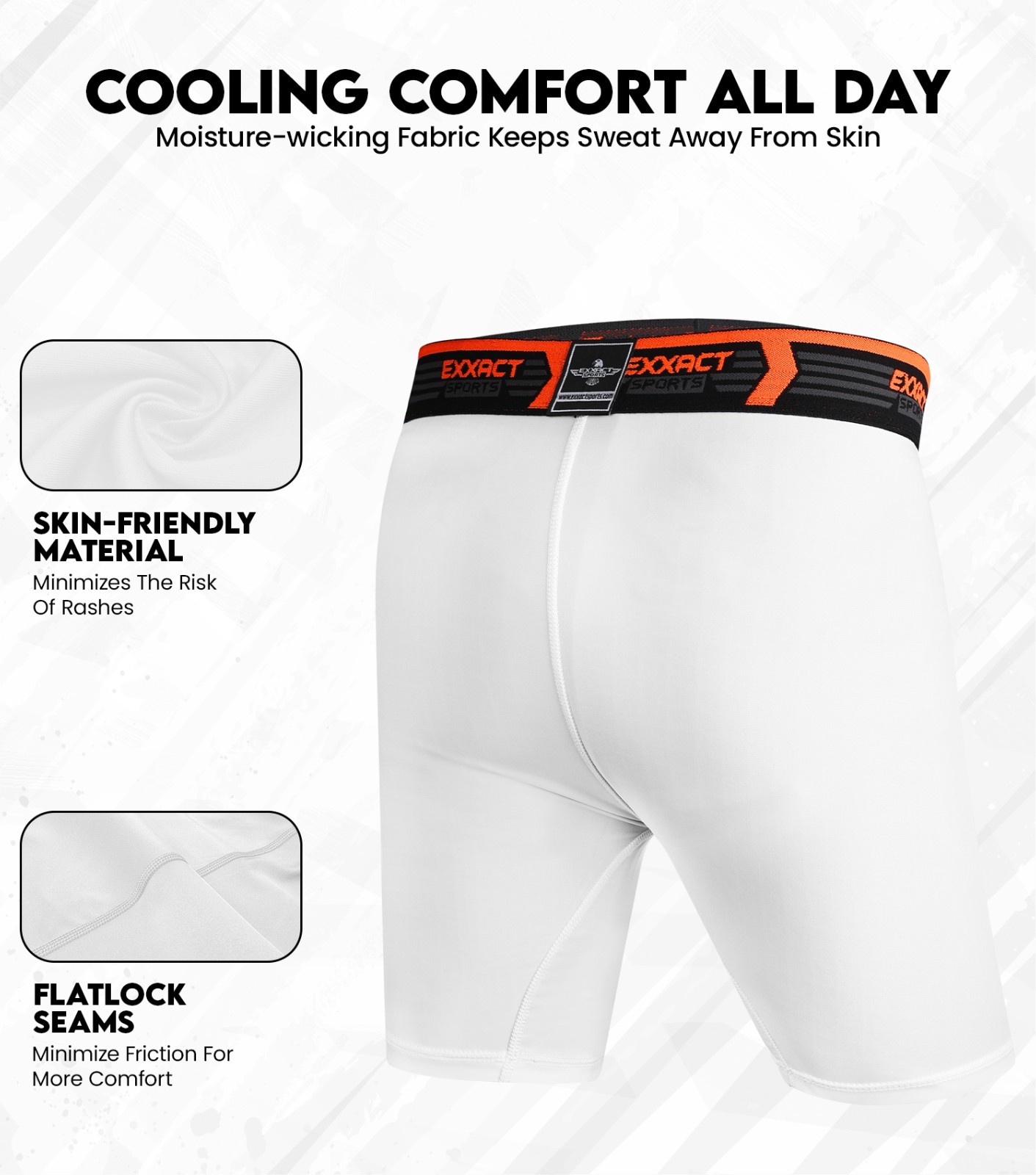Exxact Sports Men Compression Shorts with Soft Athletic Cup for Baseball Footb