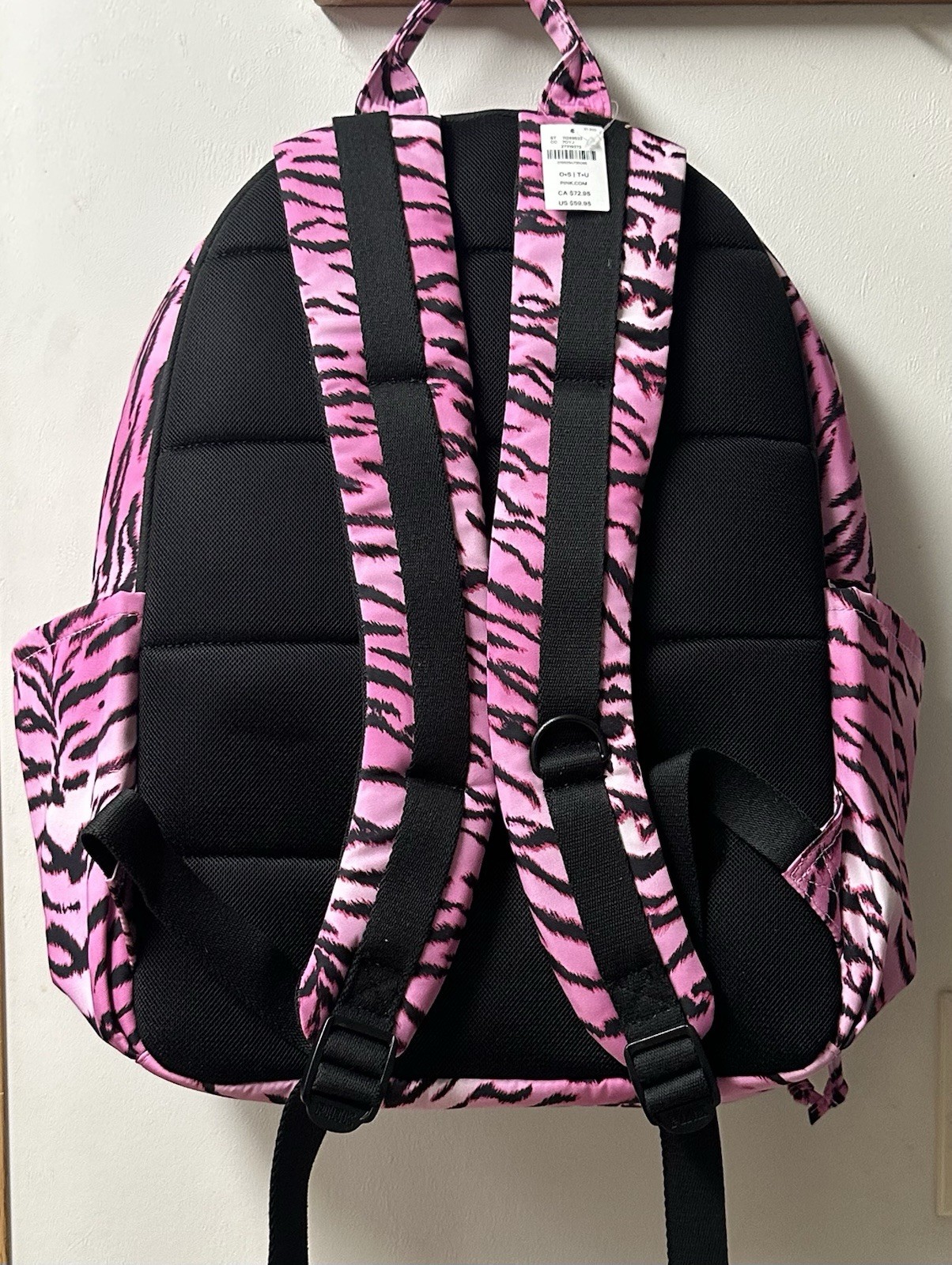 Victorias Secret Pink Quilted Backpack Bookbag In Pink Zebra New 2026