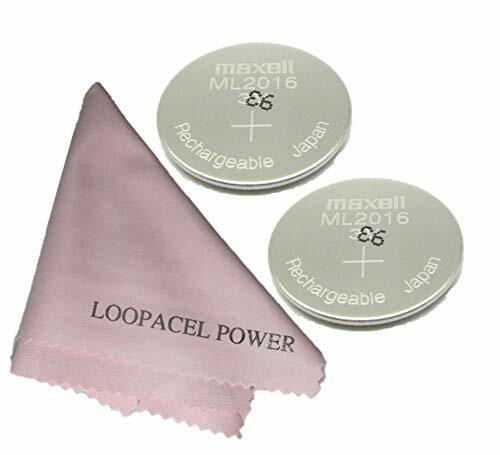 Maxell ML2016 Lithium Rechargeable 3V Batteries x 2 with Cloth