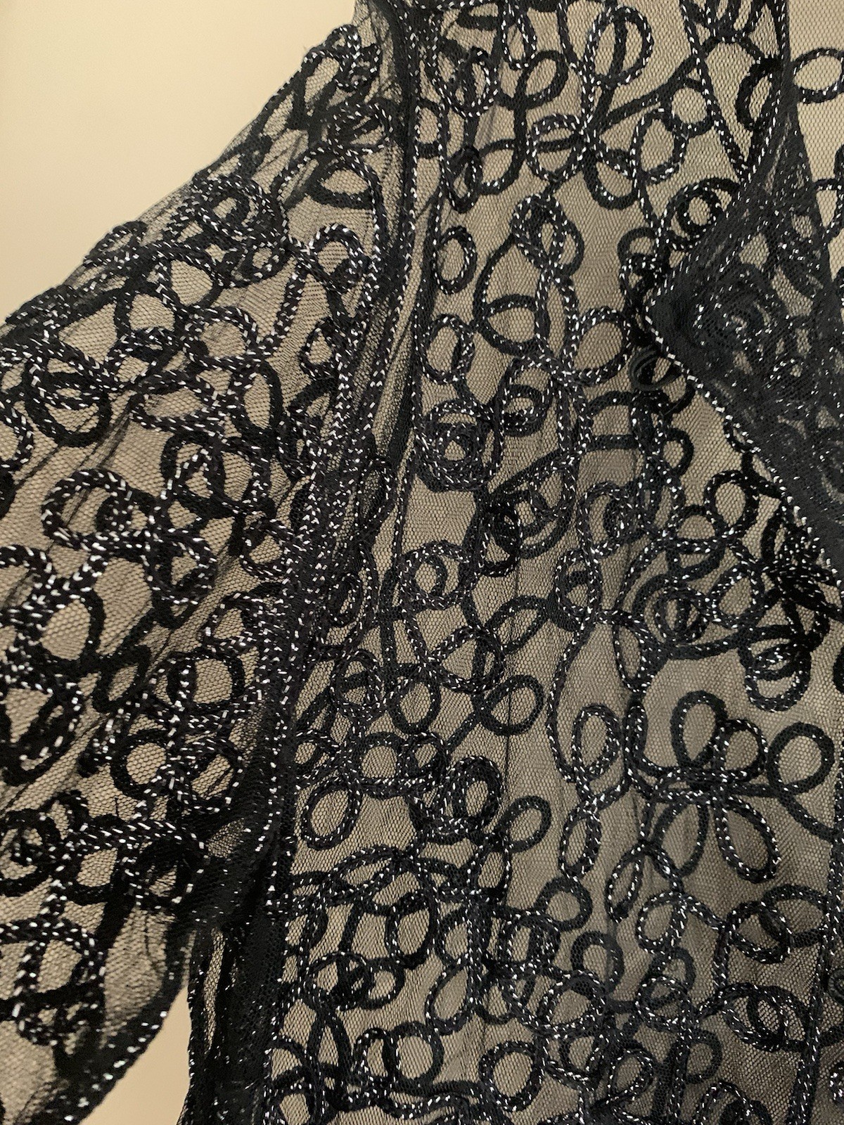 Princess Cruises Black Metallic Sheer Brocade Dinner Jacket Womens XXL NEW