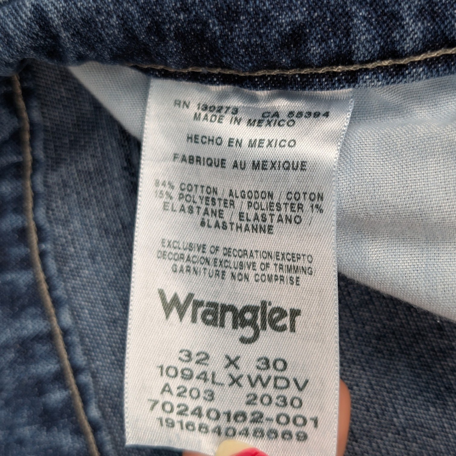 Wrangler Carpenter Jeans Men’s 32×30 Blue Denim Hammer Loop Utility Workwear