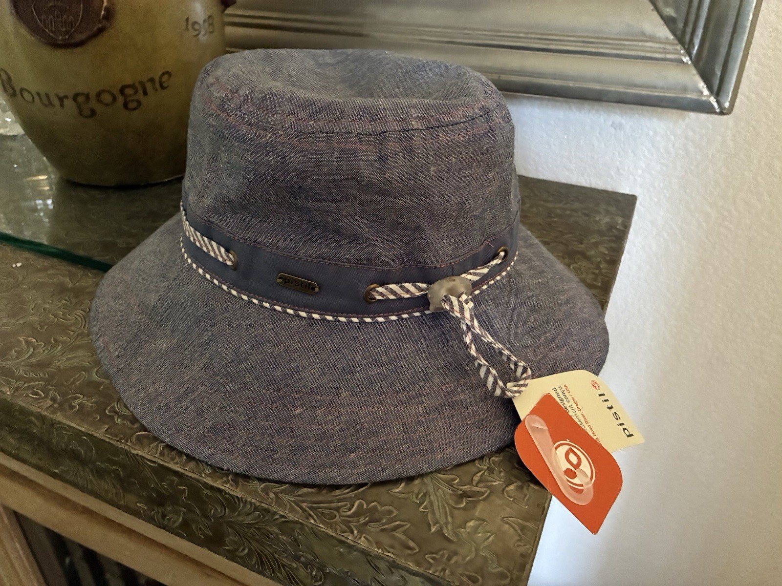 Pistil Designs Hilary Sun Hat One Size Women’s Blue Denim Fabric Summer Hat NEW
