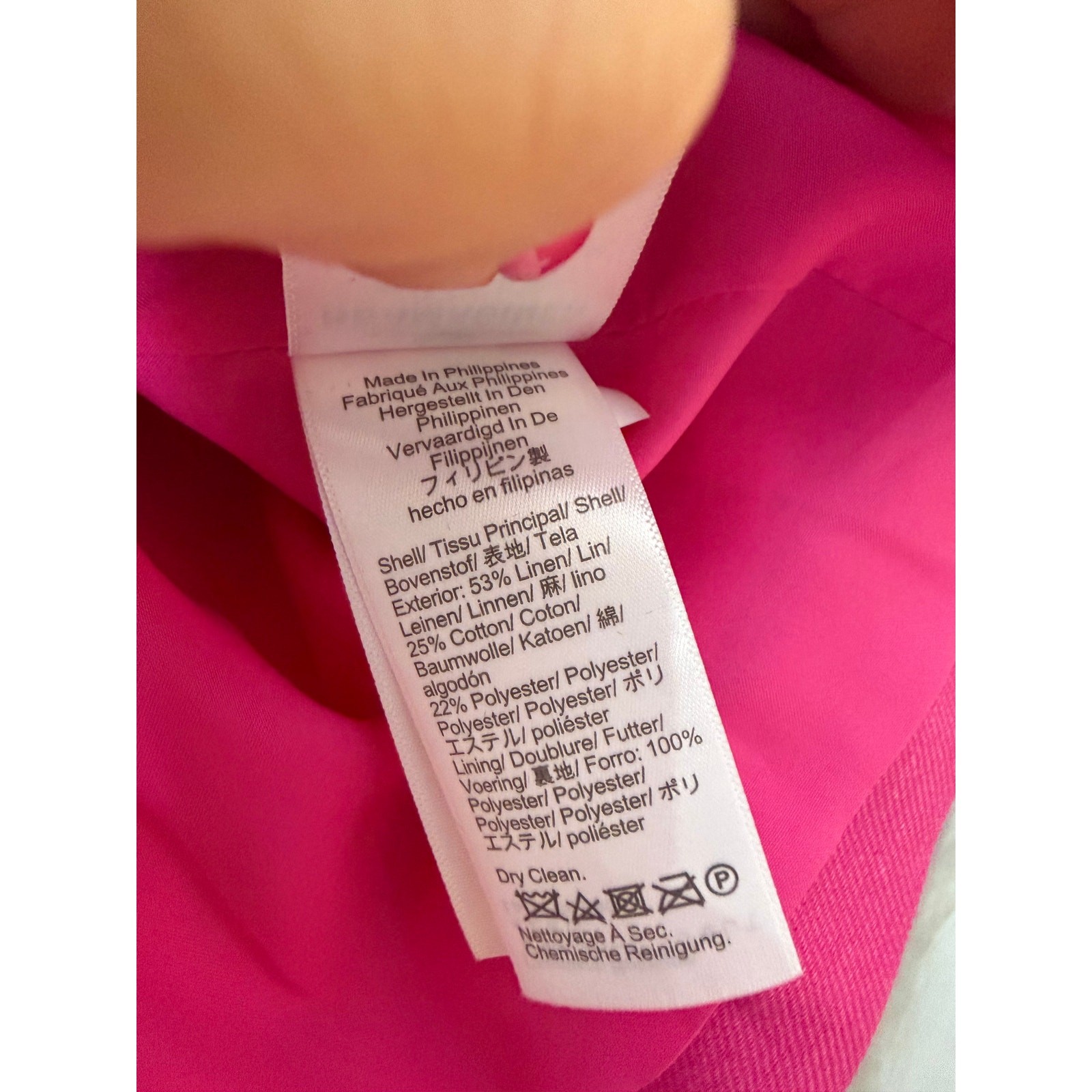 J. Crew Blazer Jacket 10 Broadway Stretch Linen Blend Pink Career Office Preppy