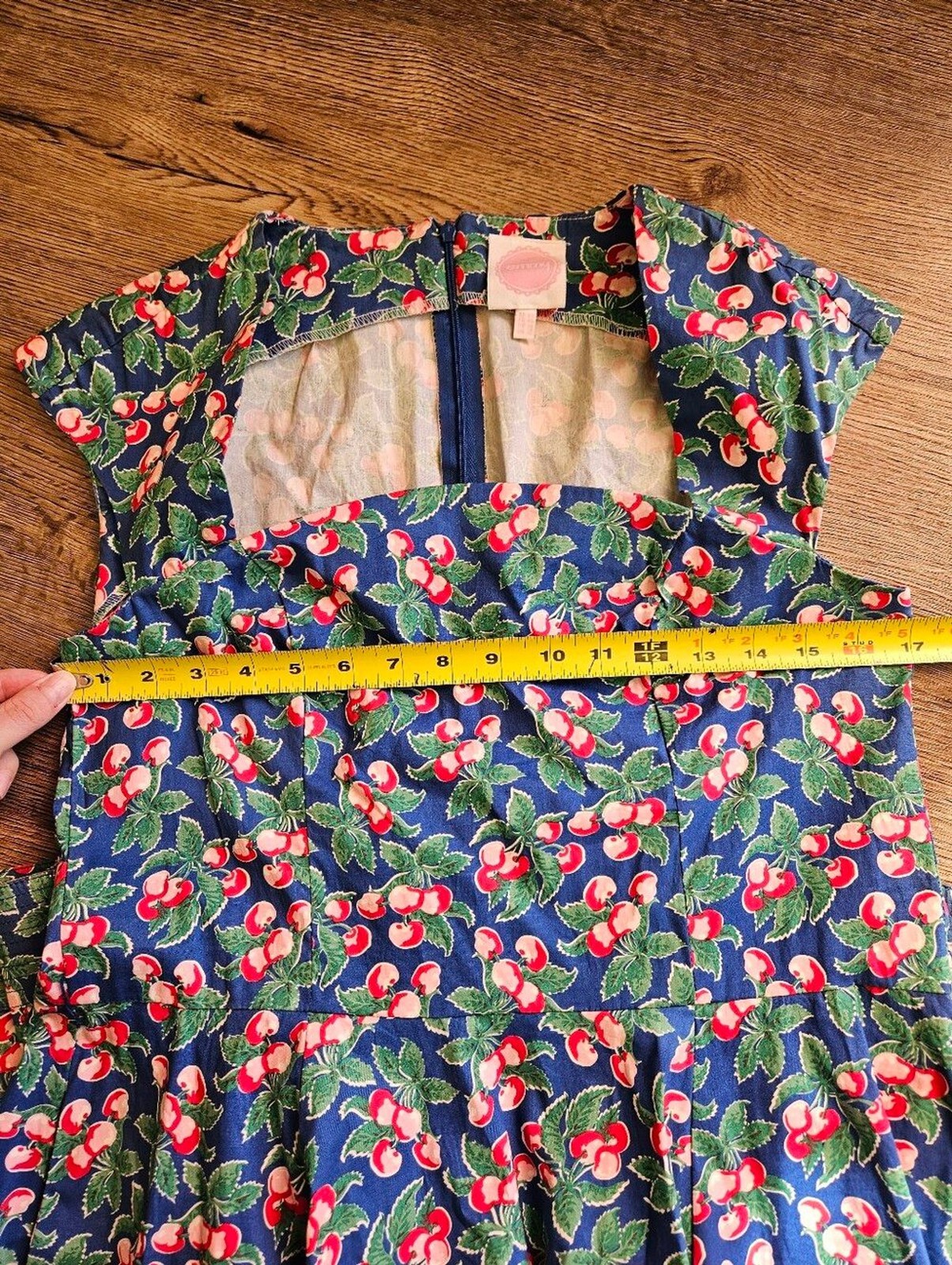 Emmy Design Sweden The Goodness Gracious Cherry Print Dress Vintage Style US 12