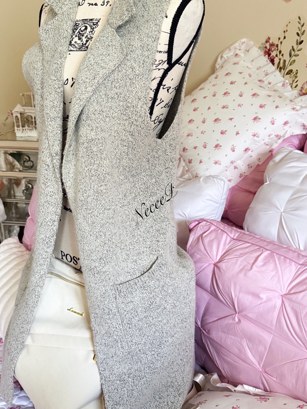Lace Topper sweater vest,