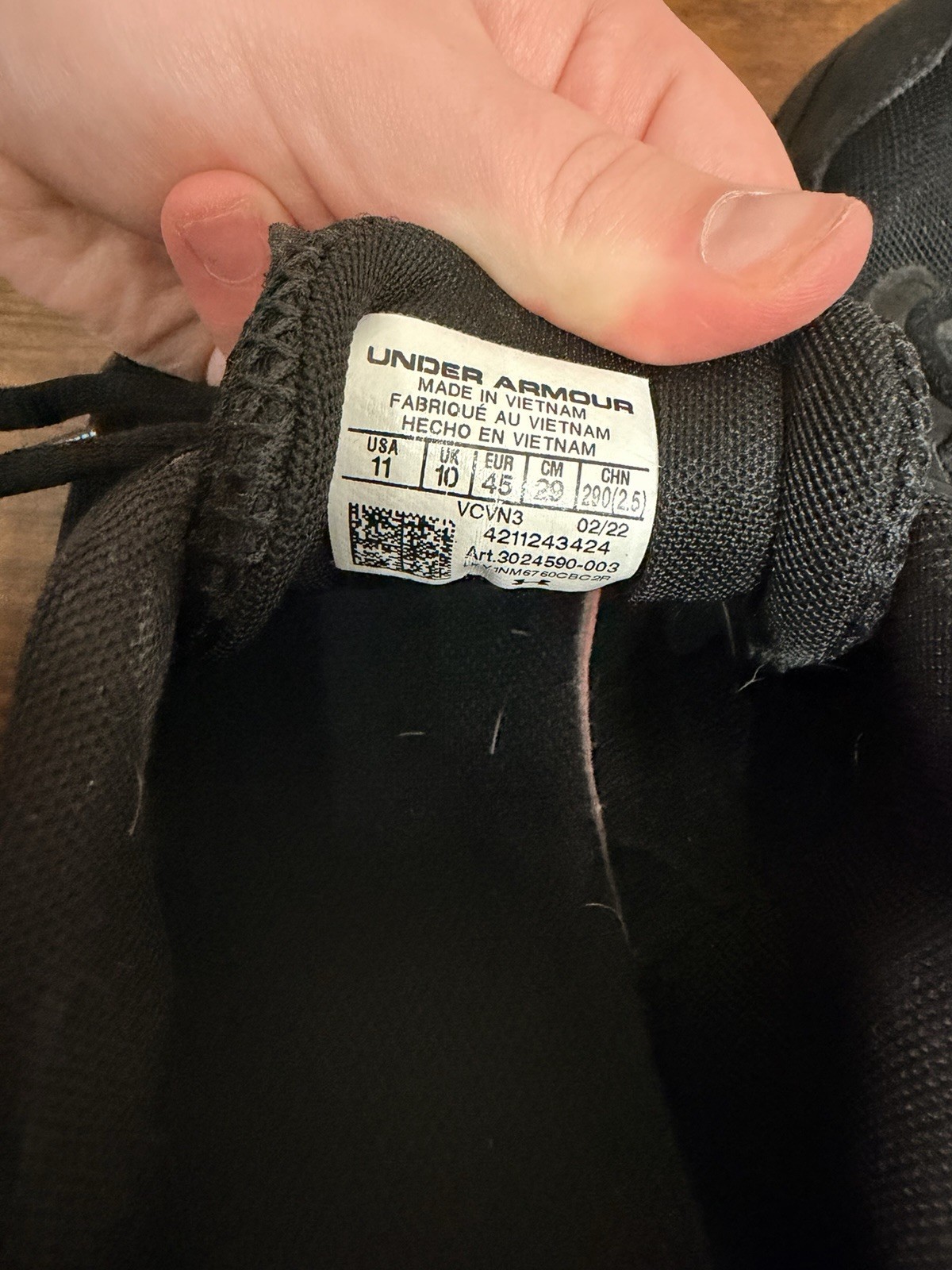 Under Armour Charged Assert 9 Black Men’s Sneakers 3024590-003
