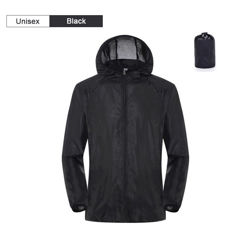 Men’s Waterproof Rain Jacket UV Protection Quick Dry Windbreaker for Camping