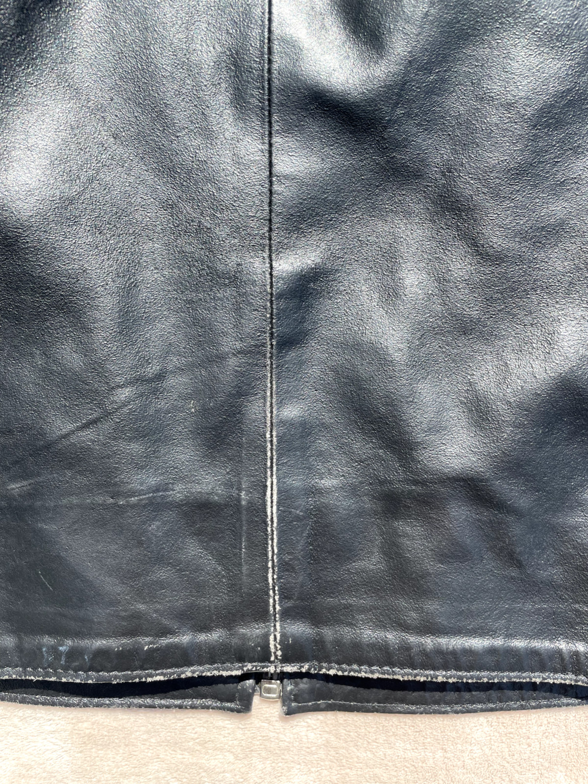 Vintage Vera Pelle Gardini Men’s Black Leather Jacket Zip Made In Italy size XS