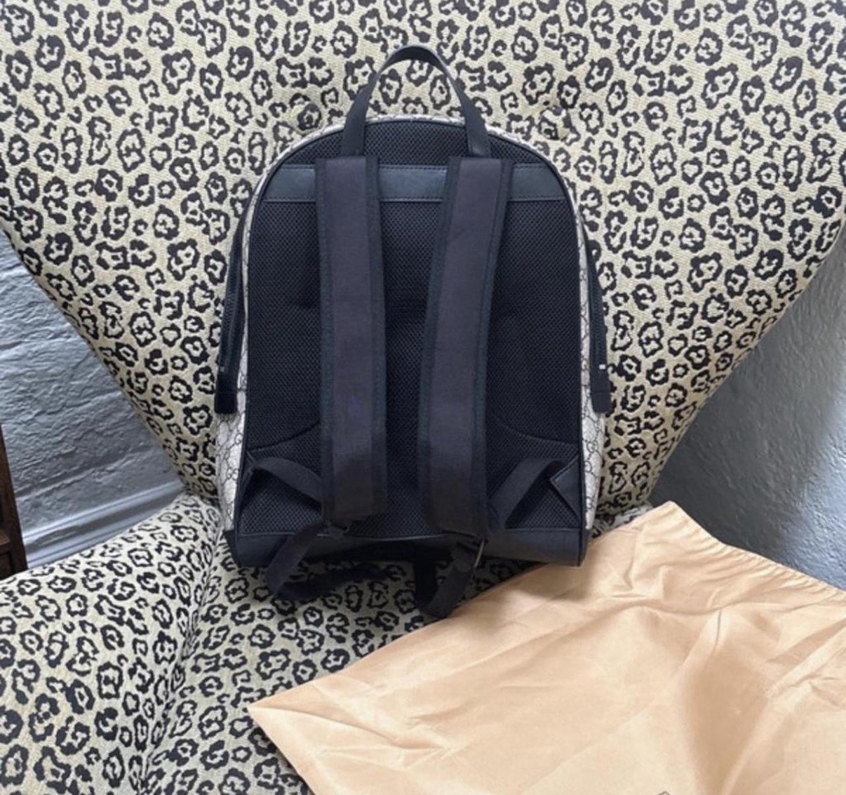 Gucci GG Supreme Monogram Backpack Beige DM first