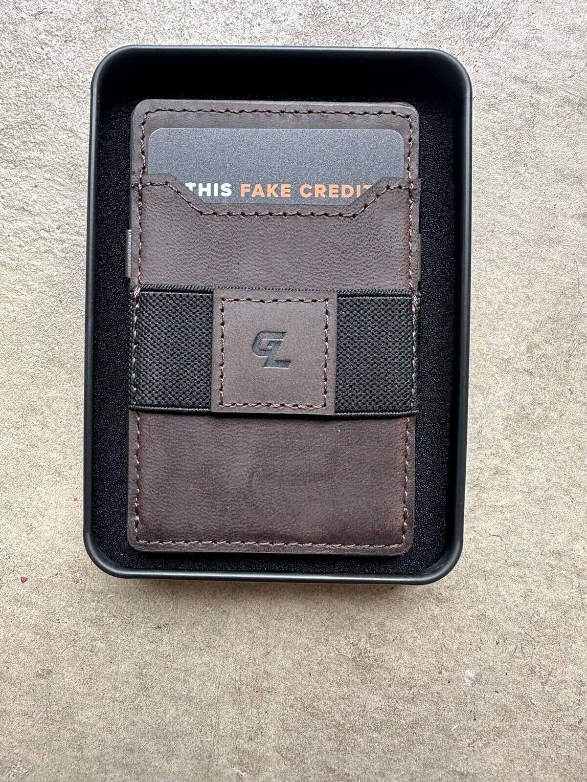 Groove Life Wallet Midnight Black with Brown Leather Go