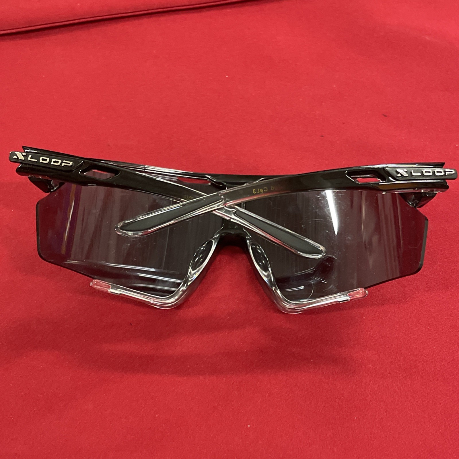 Men’s X Loop Wrap Around Gray Plastic Framed Sport Sunglasses