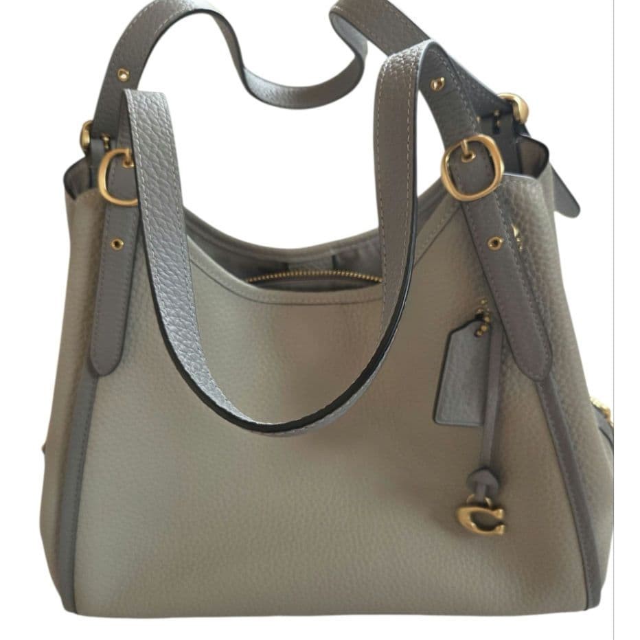 Coach Color Block Lori Grey Leather Shoulder bag Tote bag C6627 Women’s Auth