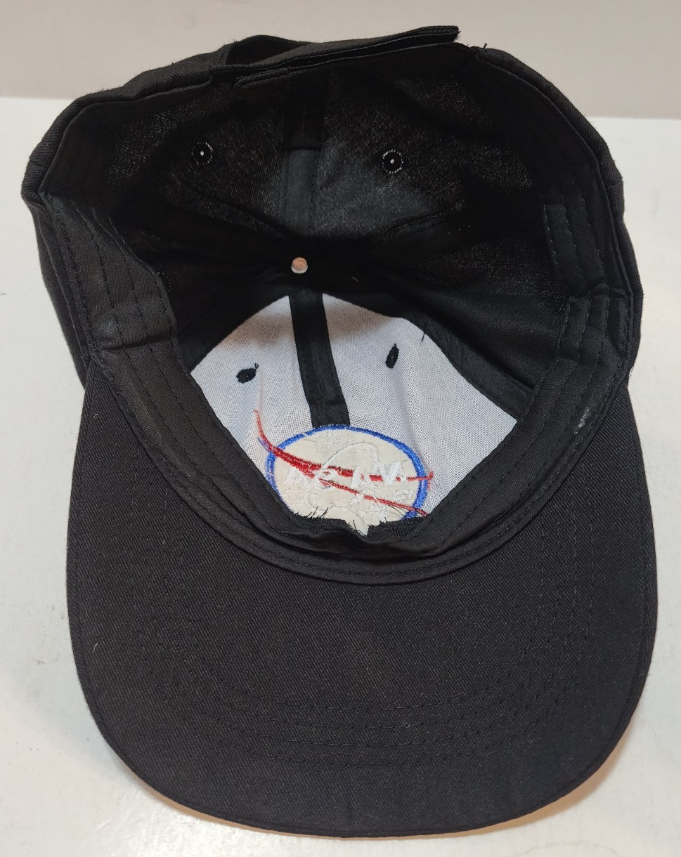 NASA N A S A Logo Adjustable Black Hat Baseball Cap Outer Space Astronaut New