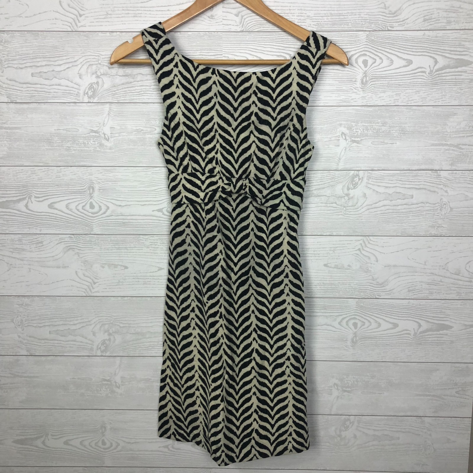 Diane Von Furstenburg Women’s Jacquard Knit Boyd Zebra Dress 100% Cotton Size 2