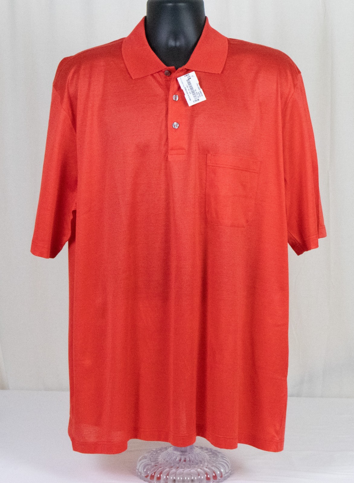 NWT $225 Solemare Maus & Hoffman Made in Italy Jersey Polo Shirt Vermillion XXL