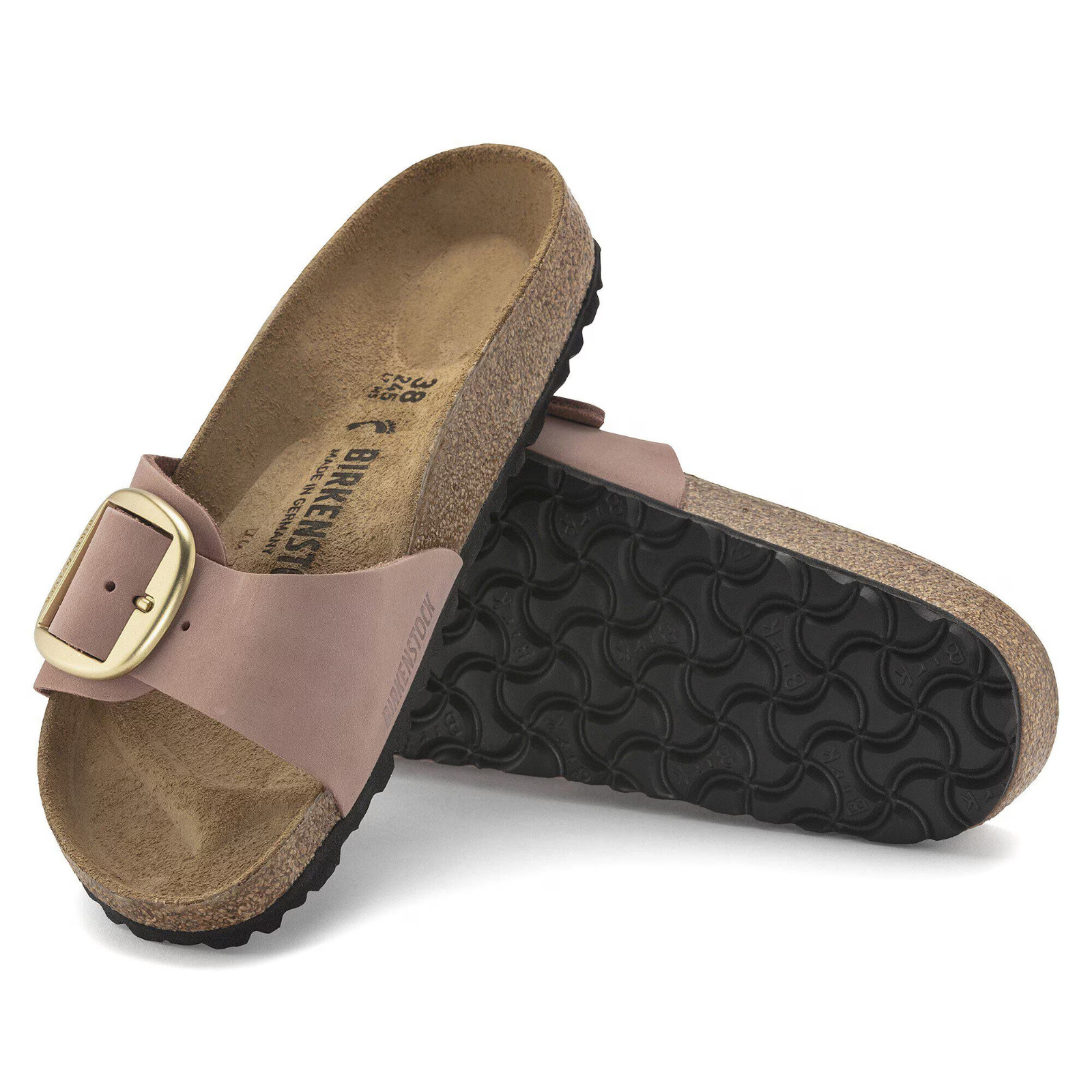 Birkenstock Madrid Big Buckle Nubuck Leather Old Rose Women’s Shoes EU37-41
