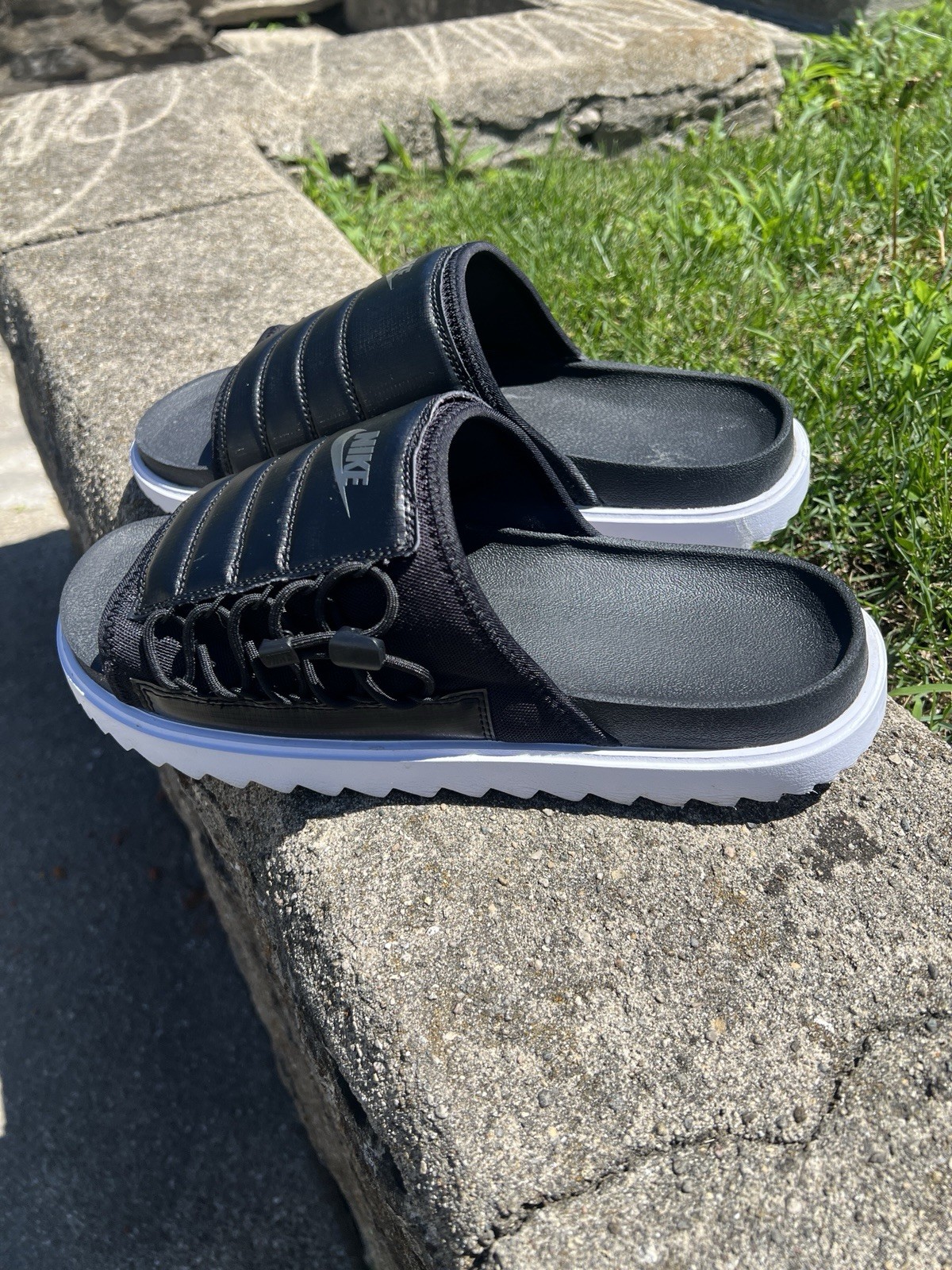 Vintage Nike Asuna Men’s Slide Sandals Black/White US 12 UK 11