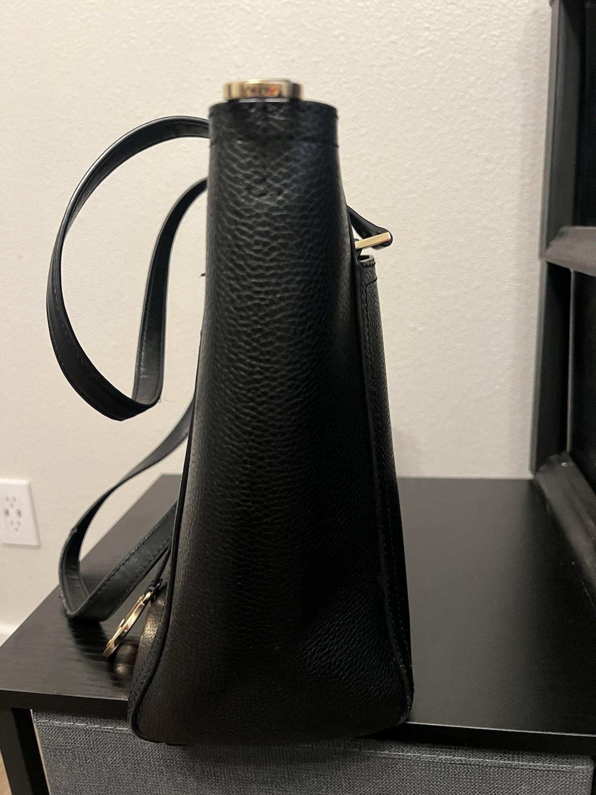 Michael Kors Large Black Pebbled Leather Shoulder Bag Tote, Hangbag, Purse