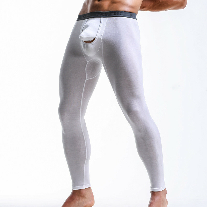 Men’s Thermal Underwear Pants Warm Long Johns Leggings Base Layer Separate Pouch
