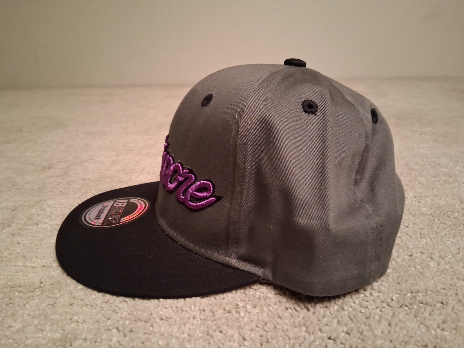 KBETHOS Premium Headwear Snapback Mens Hat “Baltimore” Gray Black Cotton