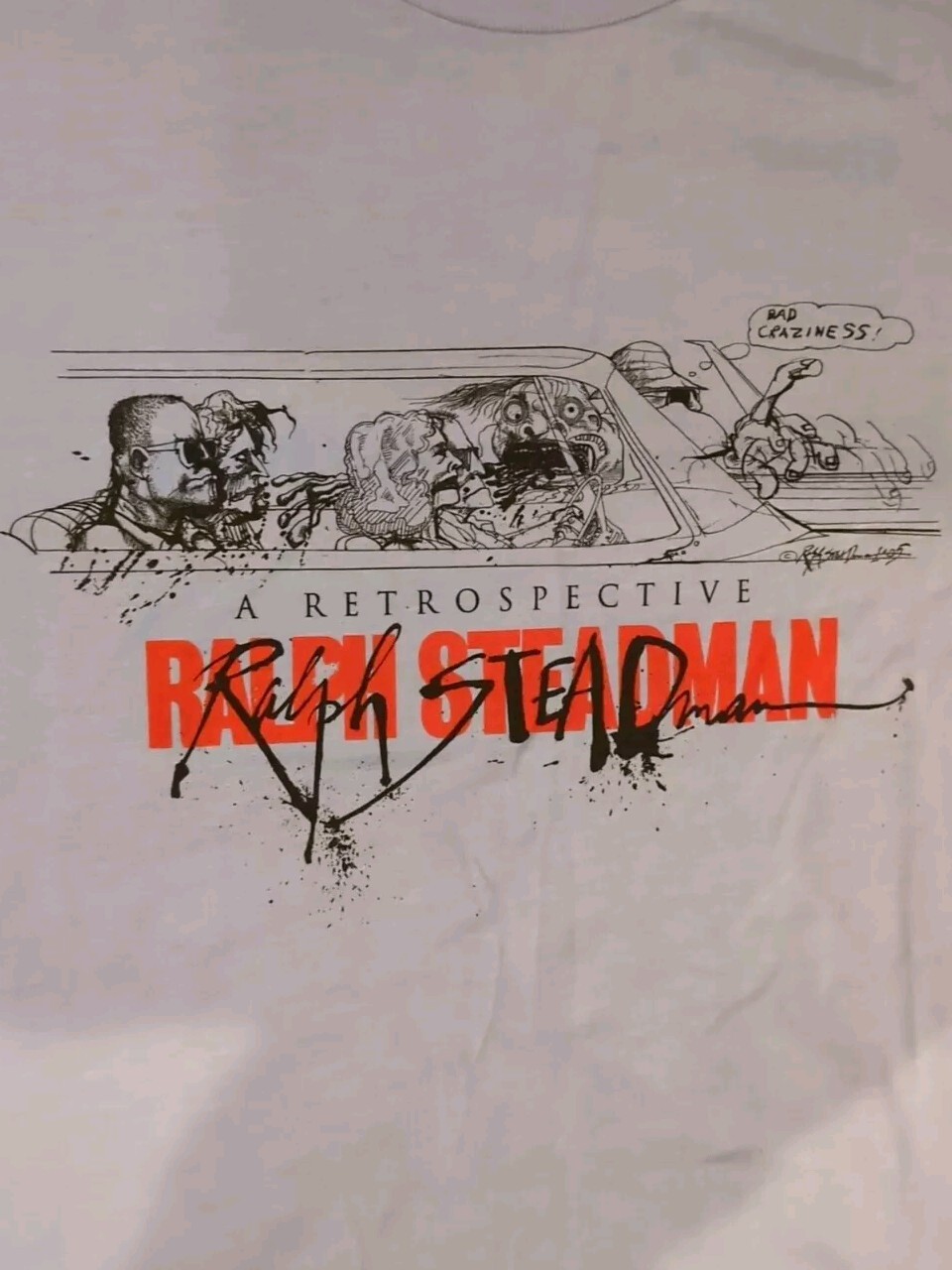 Gonzo Ralph Steadman Shirt Logo Tee Gray Fear And Loathing In Las Vegas XL