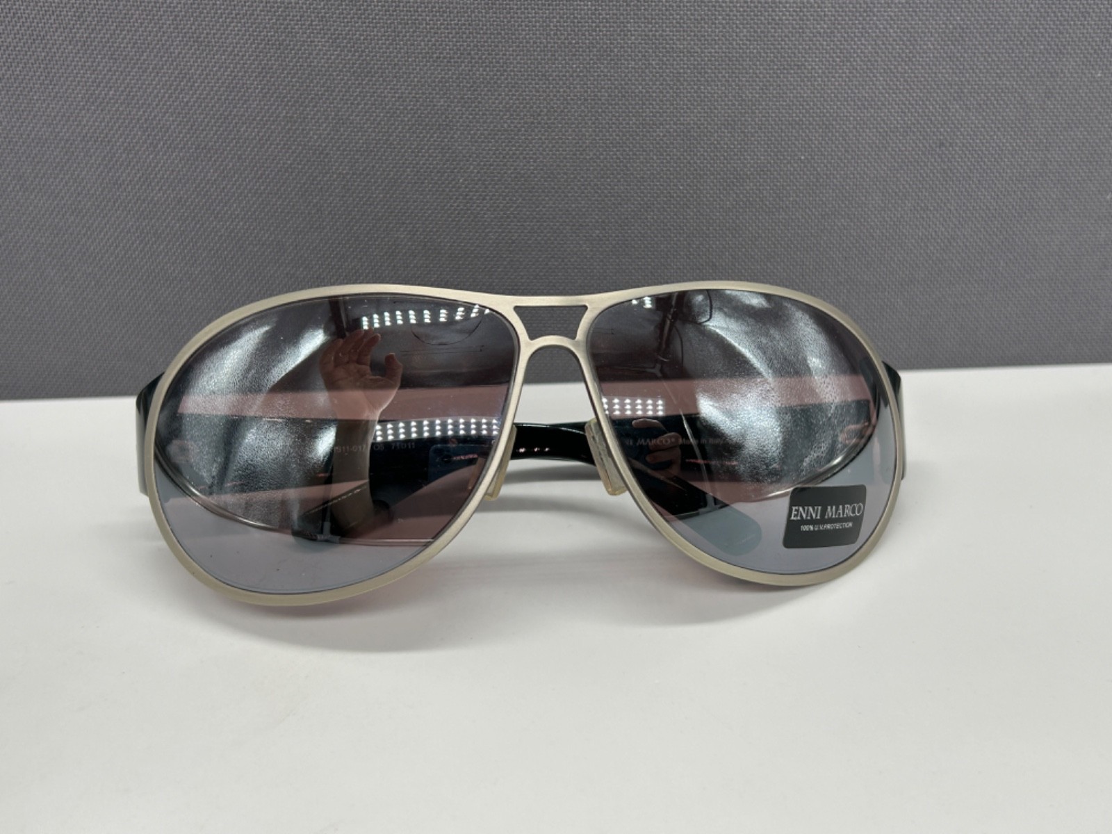Enni Marco Sunglasses Men’s Mirrored Y2K Large L XL Curved 017 NP: €299
