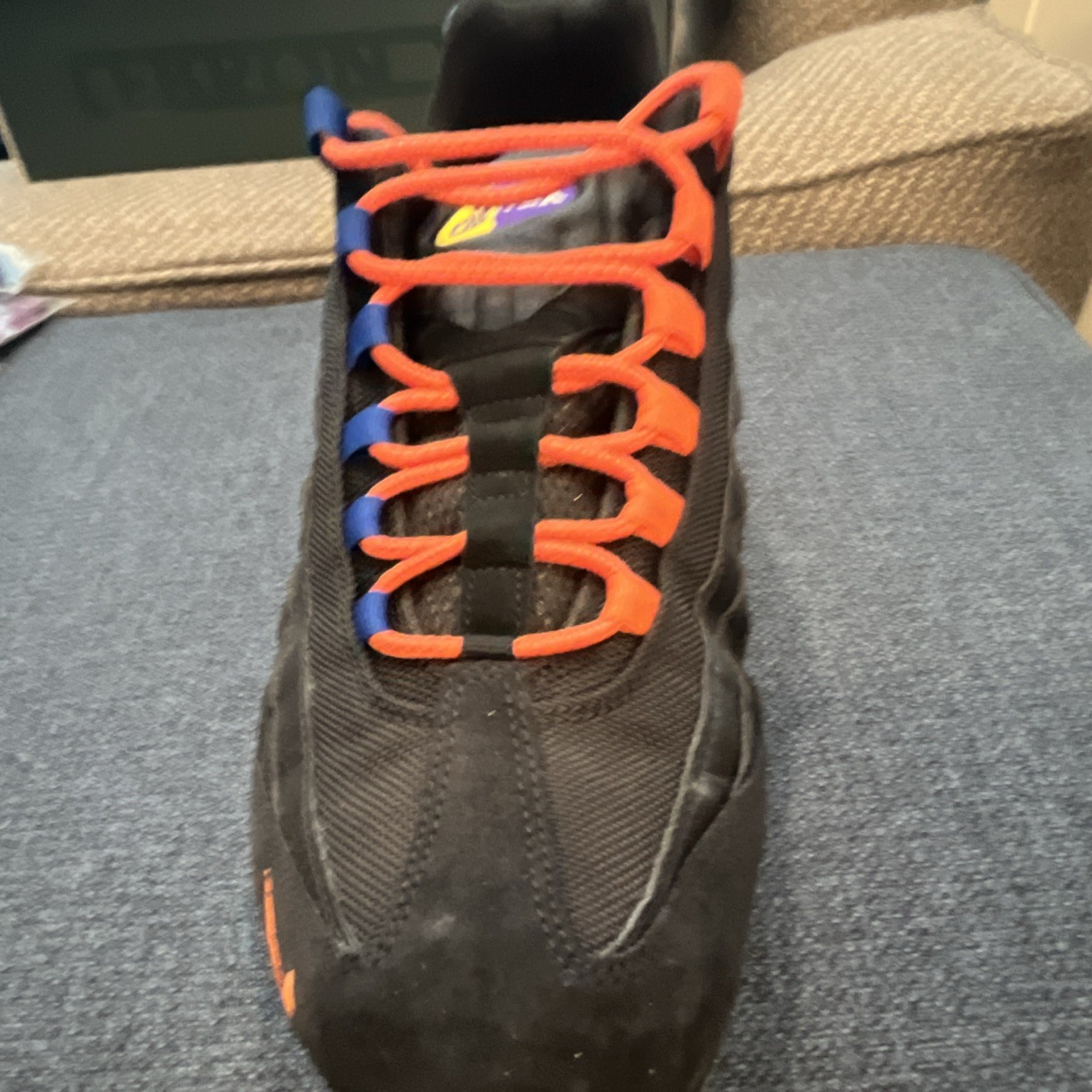 Nike Air Max 95 Premium NY vs LA Black/Rush Blue-Brilliant Orange AT8505-001