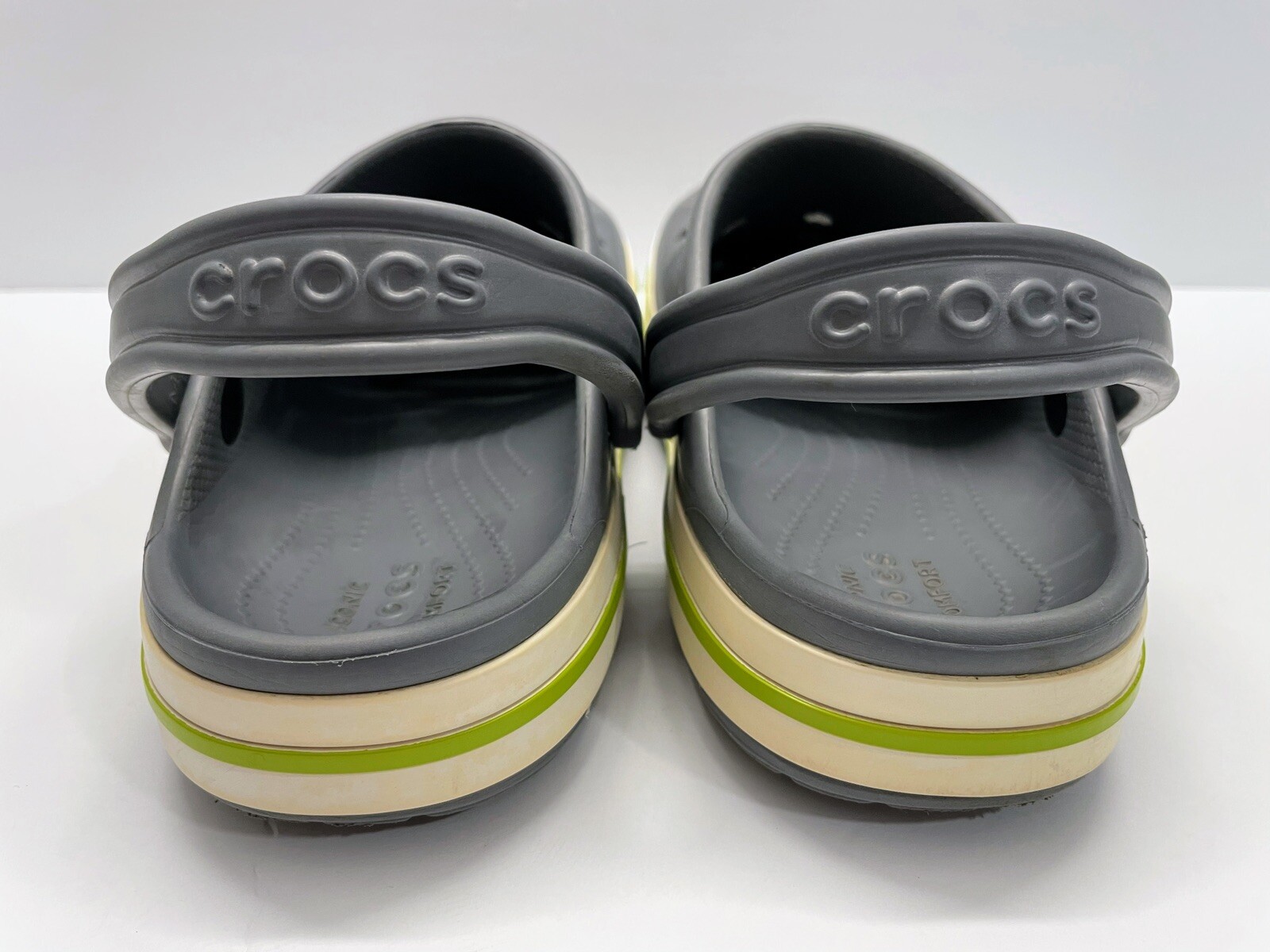 CROCS Bayaband Gray Clogs Slingback Shoes Slip On Sandals M6/W8