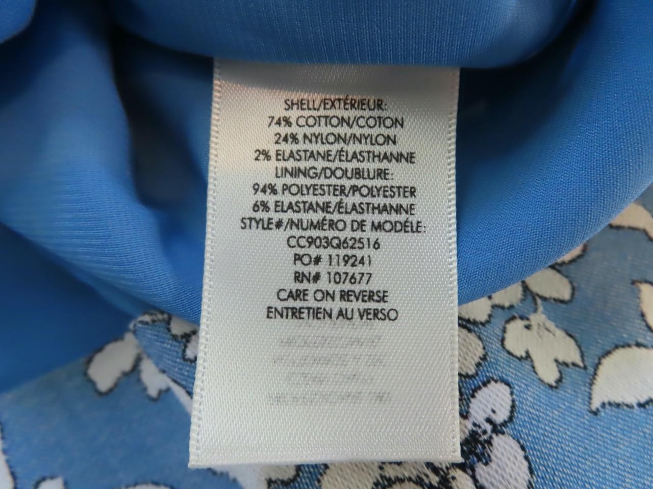 Alice+Olivia Blue Cornflower Floral Print Clyde A-Line Mini Dress Size US 12