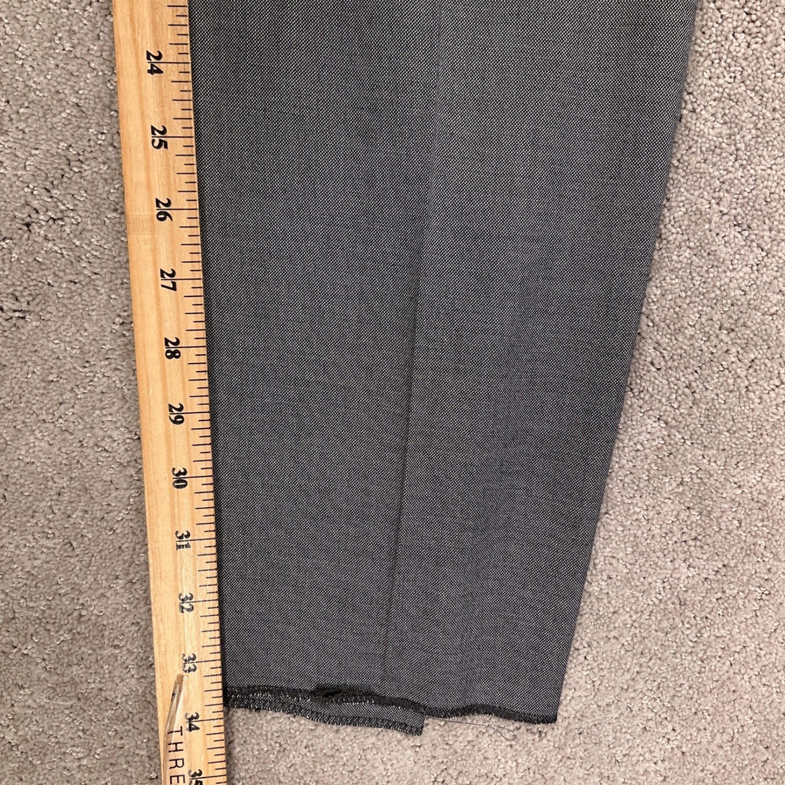 Lineage Suit Mens 40S 34W Charcoal Andrew Double Breasted Modern Fit Unhemmed
